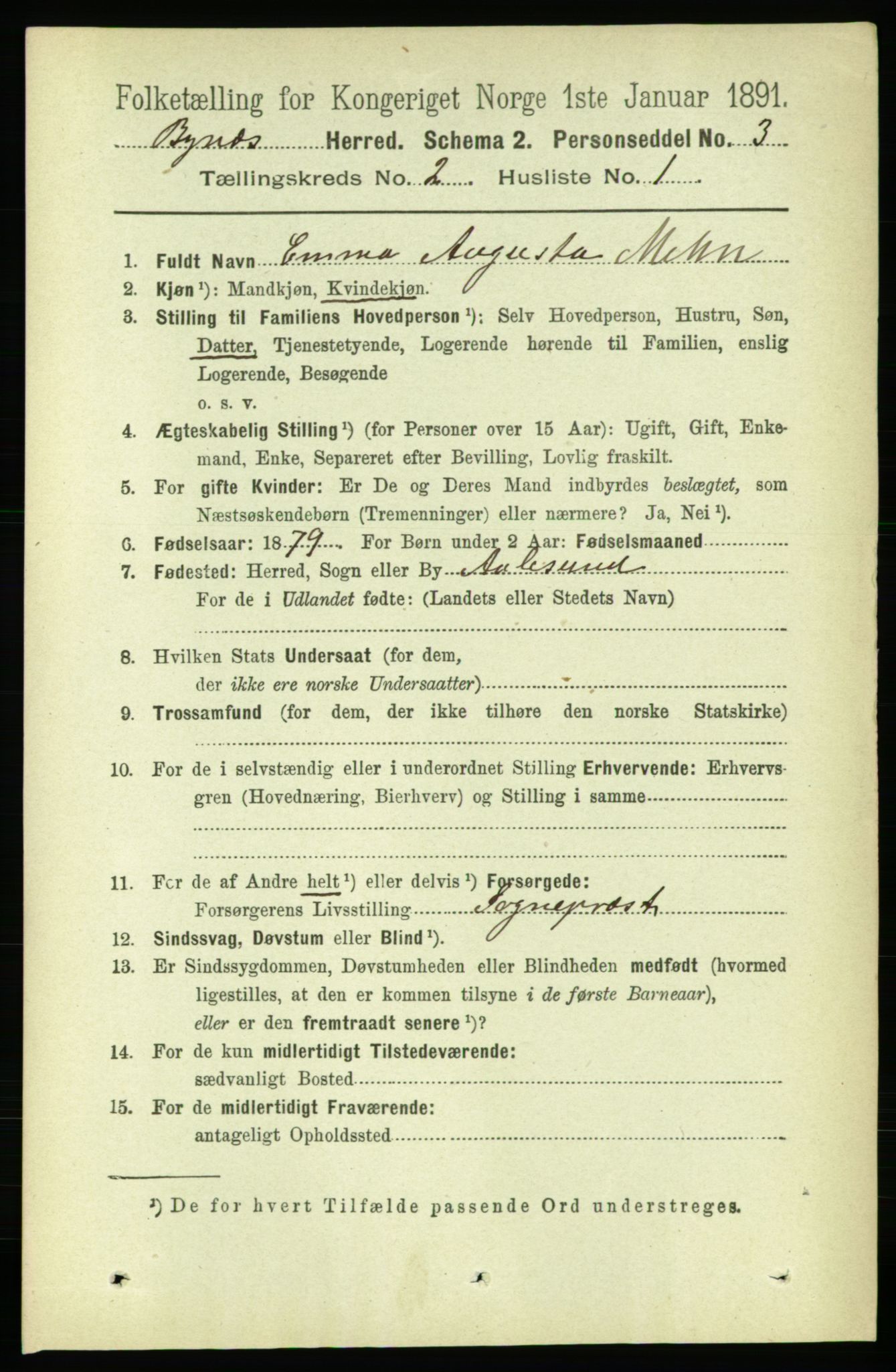 RA, 1891 census for 1655 Byneset, 1891, p. 877