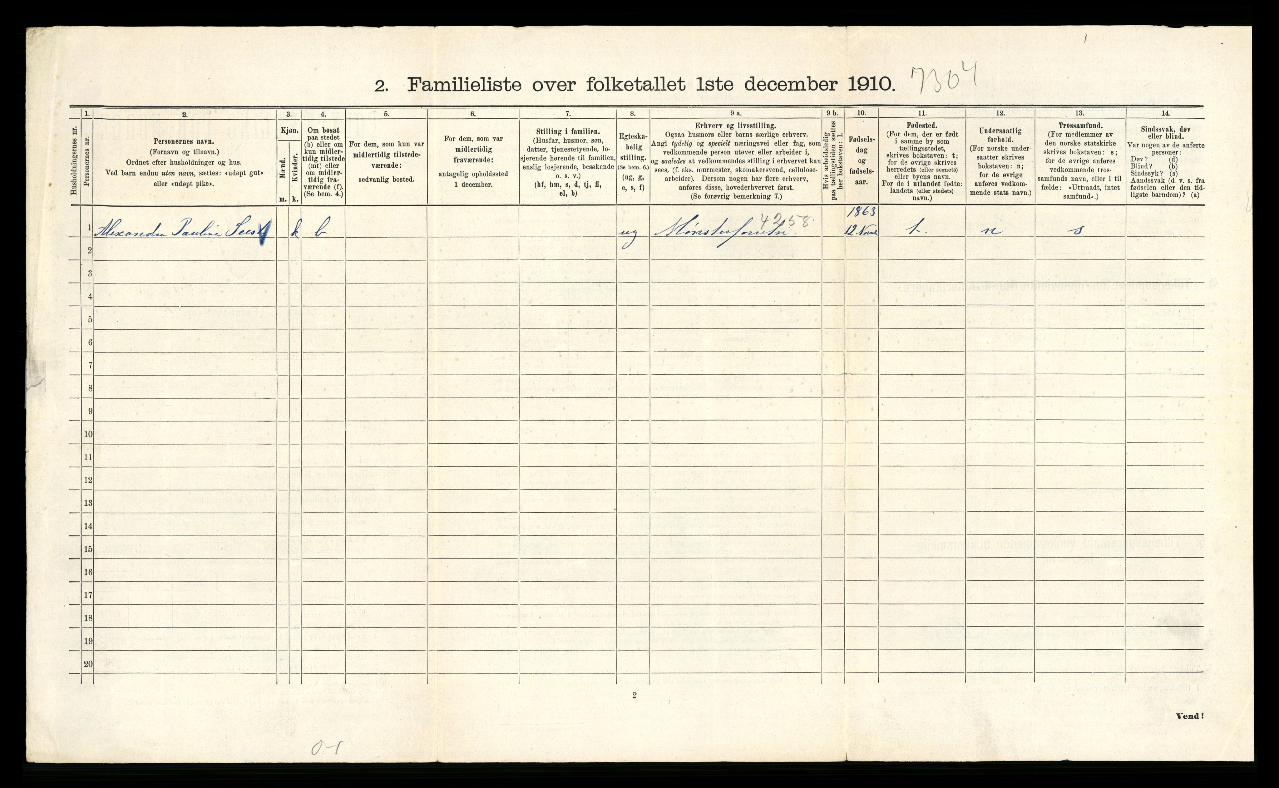 RA, 1910 census for Kristiania, 1910, p. 81226