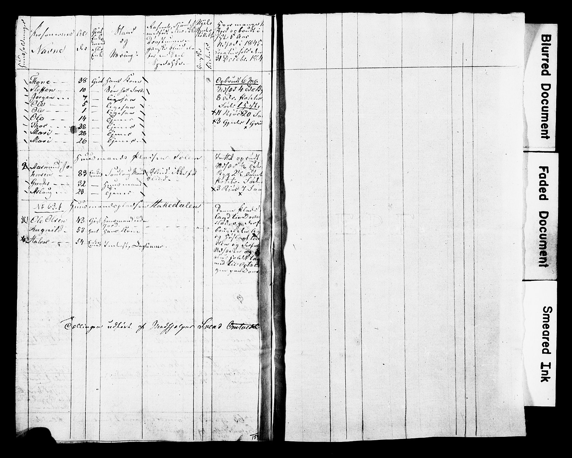 , Census 1845 for Kviteseid, 1845, p. 42