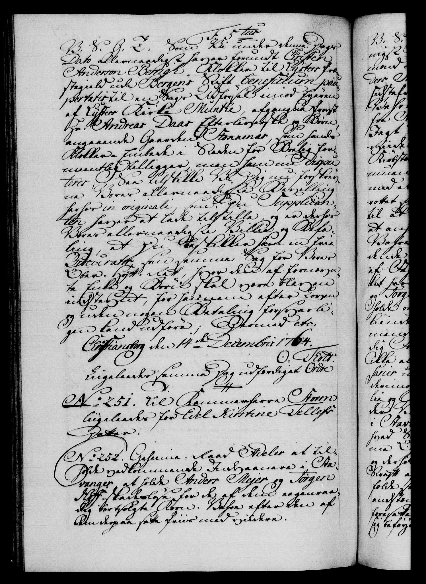 Danske Kanselli 1572-1799, AV/RA-EA-3023/F/Fc/Fca/Fcab/L0037: Norske tegnelser, 1762-1766, p. 431b