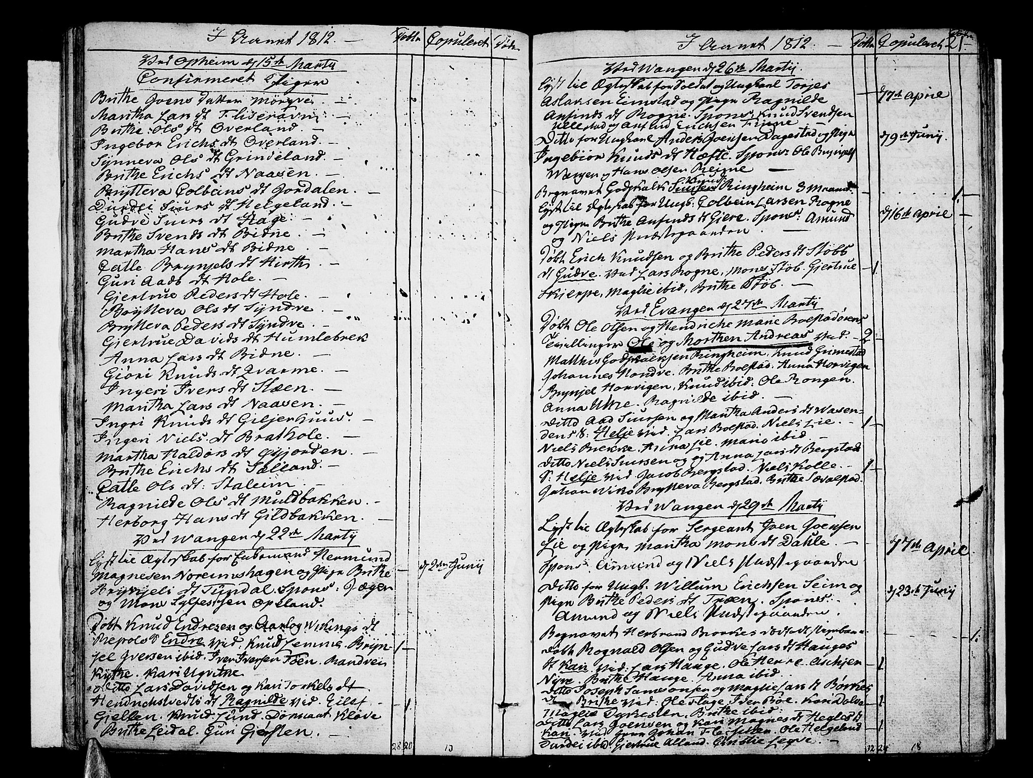 Voss sokneprestembete, SAB/A-79001/H/Haa: Parish register (official) no. A 10, 1810-1821, p. 21