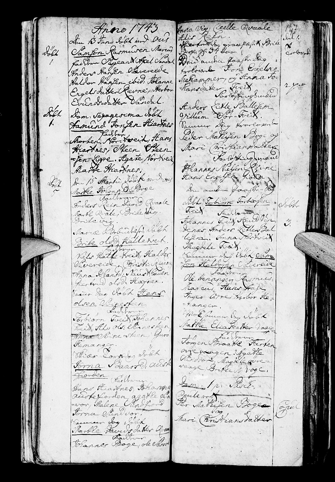 Os sokneprestembete, SAB/A-99929: Parish register (official) no. A 5, 1669-1760, p. 127