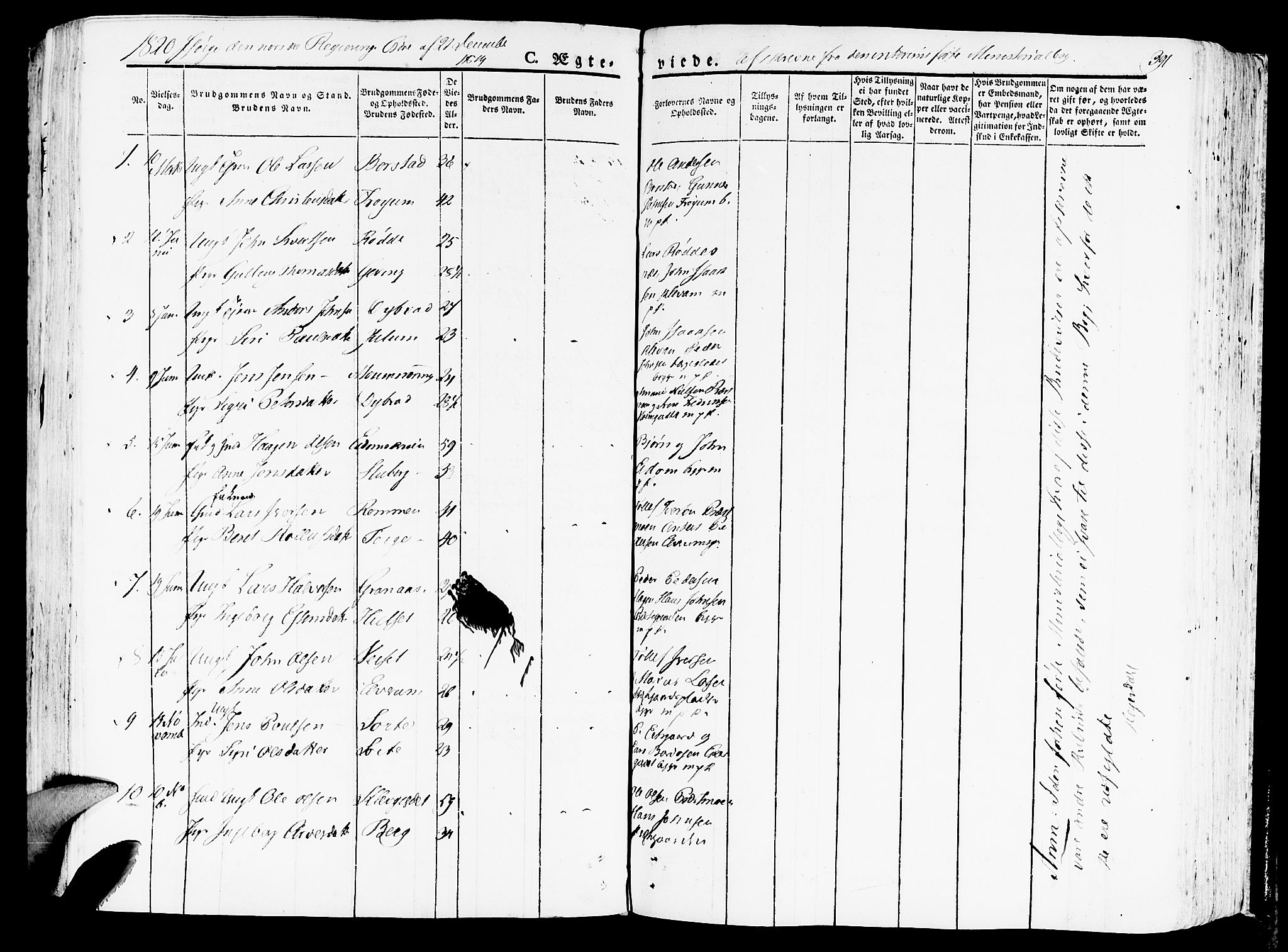 Ministerialprotokoller, klokkerbøker og fødselsregistre - Nord-Trøndelag, AV/SAT-A-1458/709/L0070: Parish register (official) no. 709A10, 1820-1832, p. 391