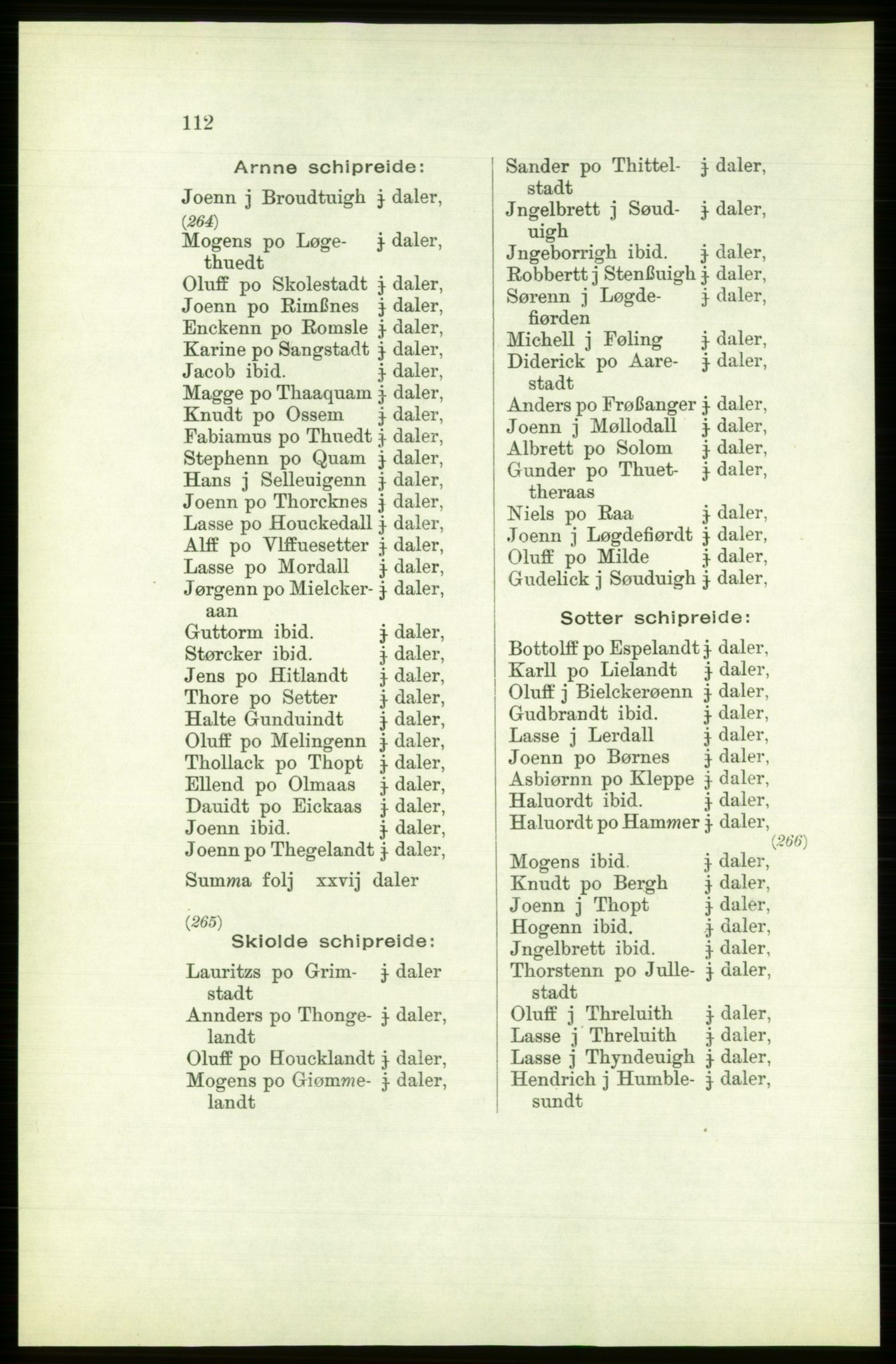 Publikasjoner utgitt av Arkivverket, PUBL/PUBL-001/C/0003: Bind 3: Skatten av Bergenhus len 1563, 1563, p. 112