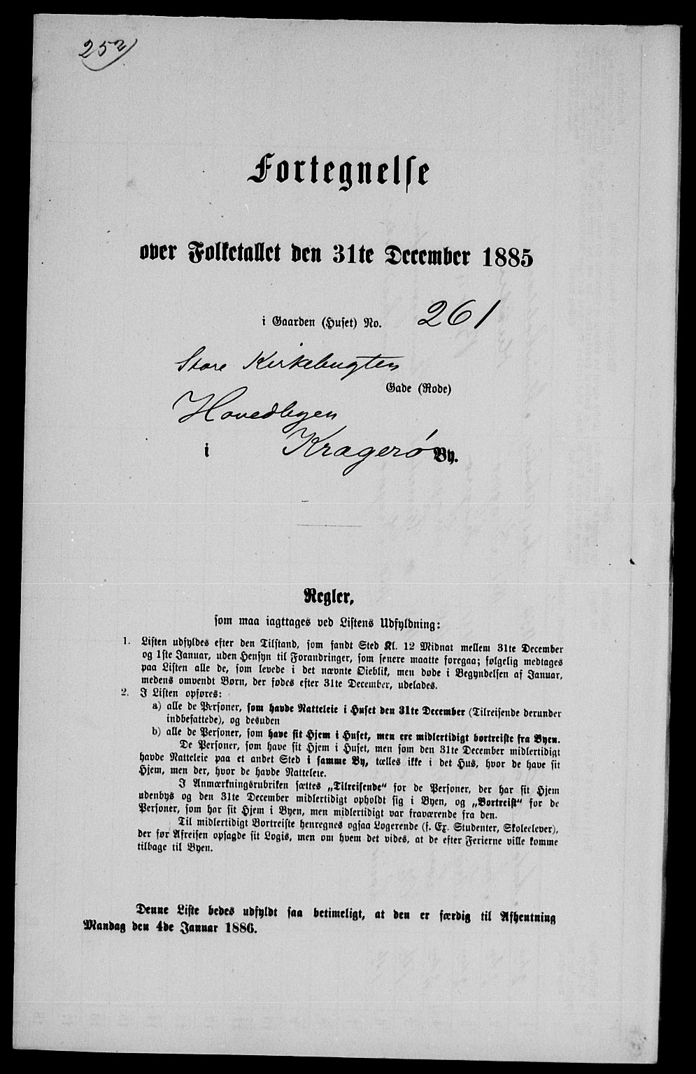 SAKO, 1885 census for 0801 Kragerø, 1885, p. 1531