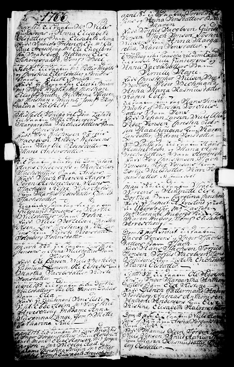 Porsgrunn kirkebøker , SAKO/A-104/G/Ga/L0001: Parish register (copy) no. I 1, 1766-1790, p. 2-3