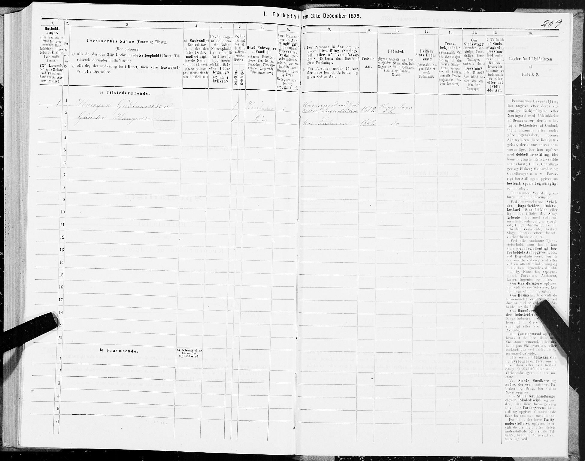 SAT, 1875 census for 1711P Øvre Stjørdal, 1875, p. 1259