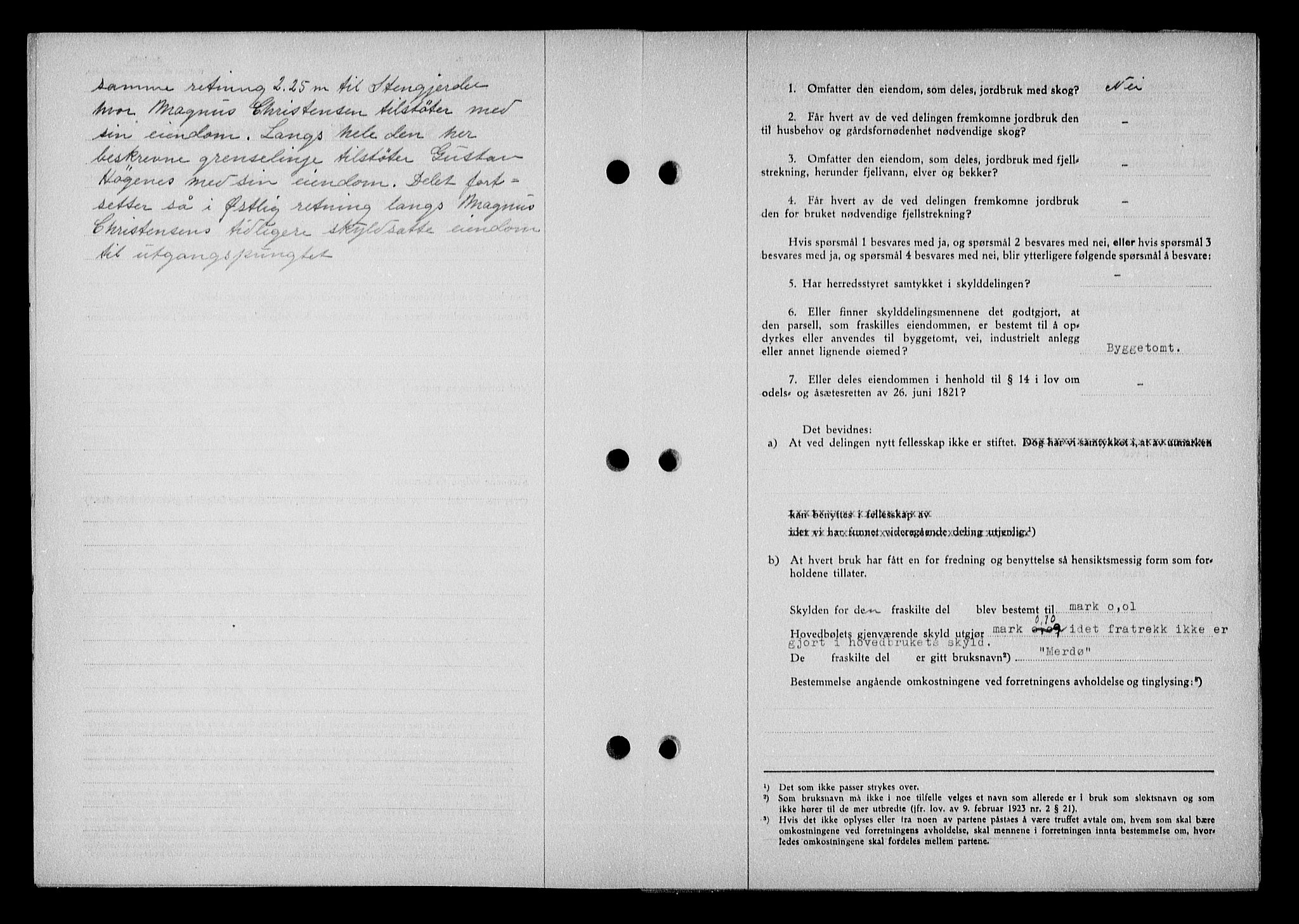 Nedenes sorenskriveri, AV/SAK-1221-0006/G/Gb/Gba/L0050: Mortgage book no. A-IV, 1942-1943, Diary no: : 1106/1942