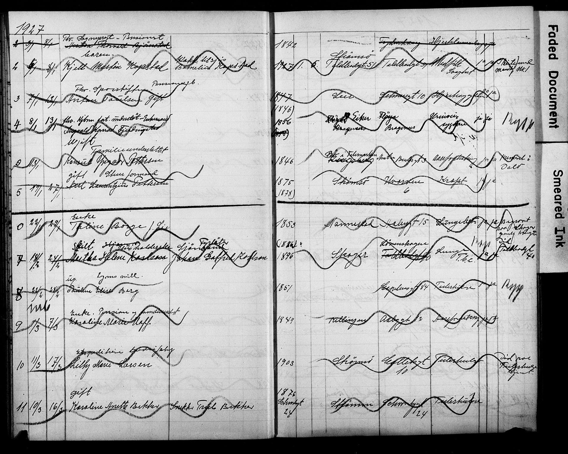 Strømsø kirkebøker, AV/SAKO-A-246/Y/Ya/L0008: Parish register draft no. I 8, 1916-1931