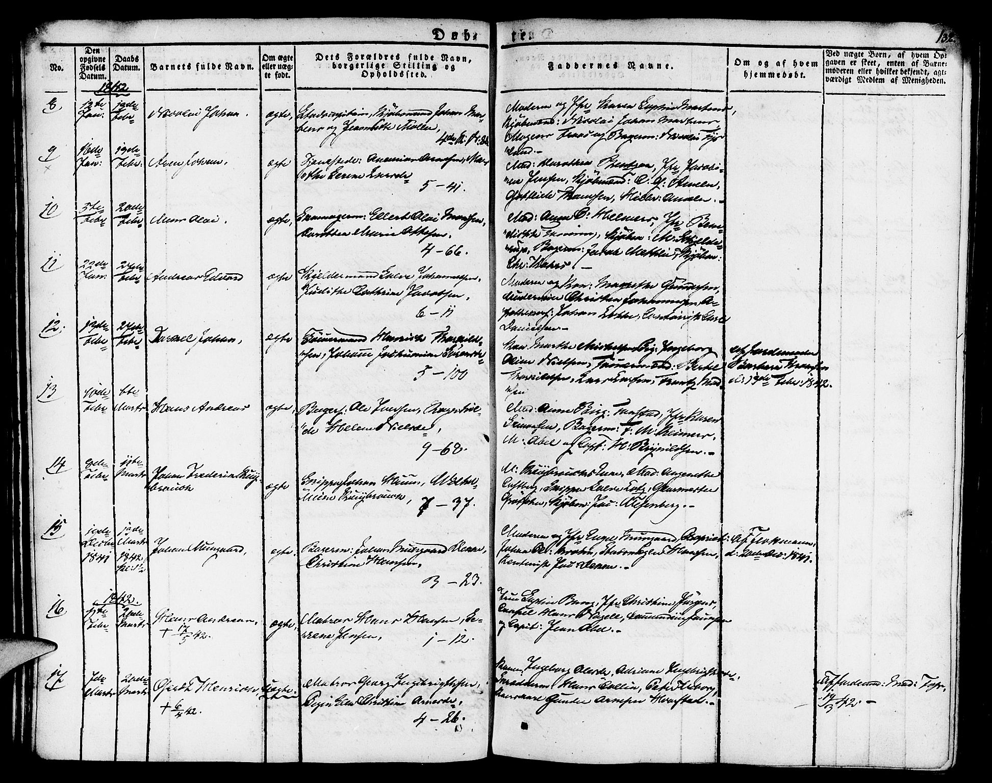 Nykirken Sokneprestembete, AV/SAB-A-77101/H/Haa/L0012: Parish register (official) no. A 12, 1821-1844, p. 132