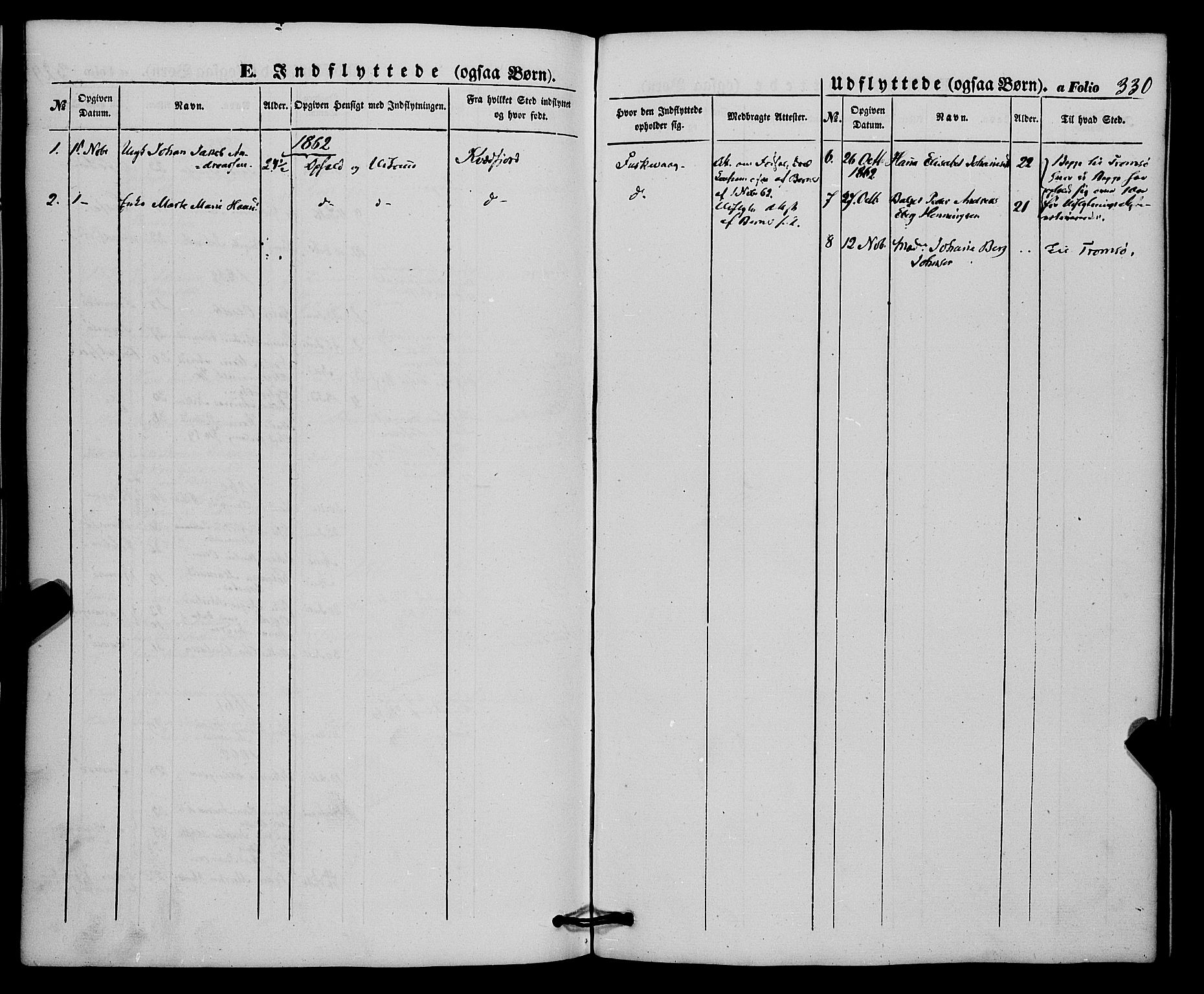 Trondenes sokneprestkontor, AV/SATØ-S-1319/H/Ha/L0011kirke: Parish register (official) no. 11, 1853-1862, p. 330