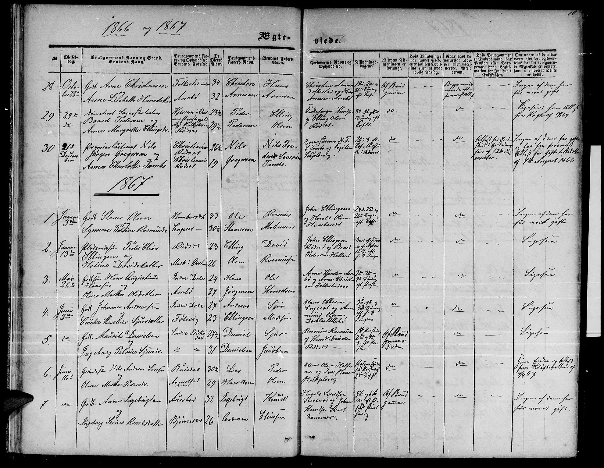 Ministerialprotokoller, klokkerbøker og fødselsregistre - Møre og Romsdal, AV/SAT-A-1454/511/L0157: Parish register (copy) no. 511C03, 1864-1884, p. 10