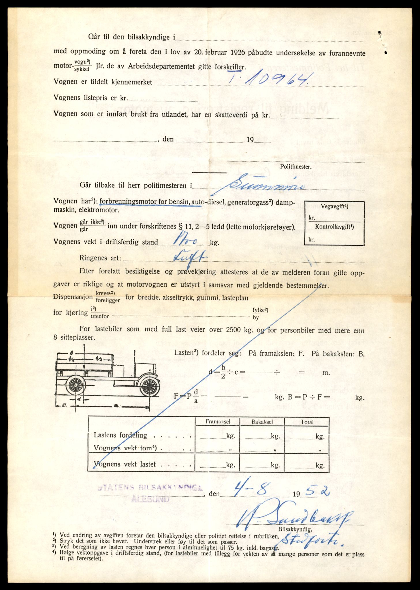 Møre og Romsdal vegkontor - Ålesund trafikkstasjon, AV/SAT-A-4099/F/Fe/L0025: Registreringskort for kjøretøy T 10931 - T 11045, 1927-1998, p. 936