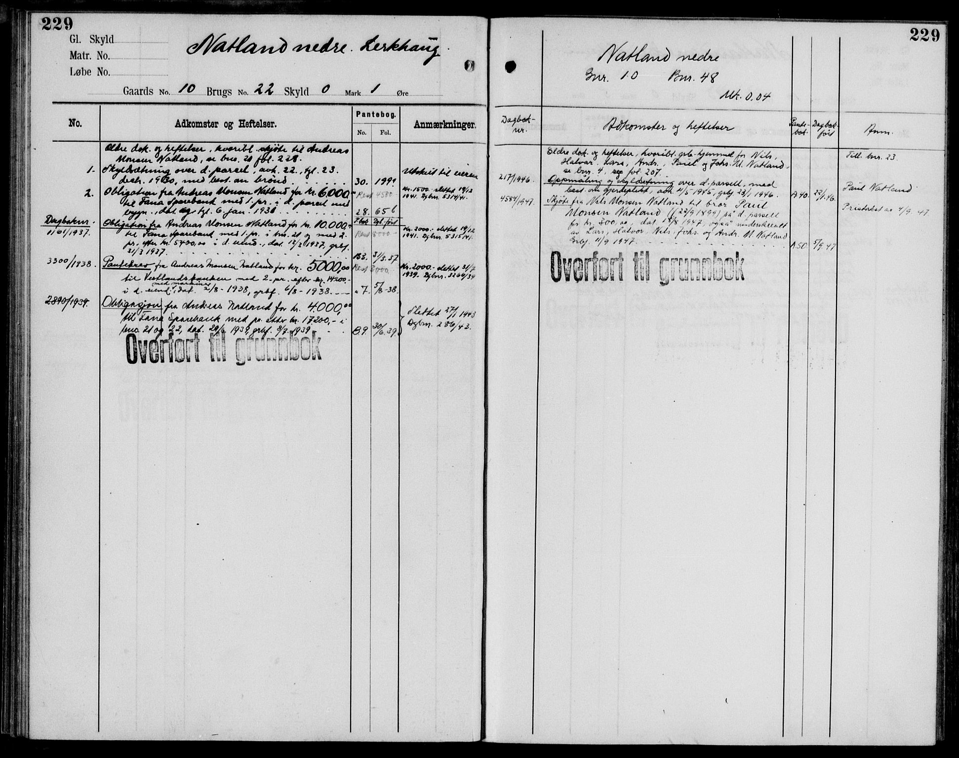 Midhordland sorenskriveri, AV/SAB-A-3001/1/G/Ga/Gab/L0050: Mortgage register no. II.A.b.50, p. 229