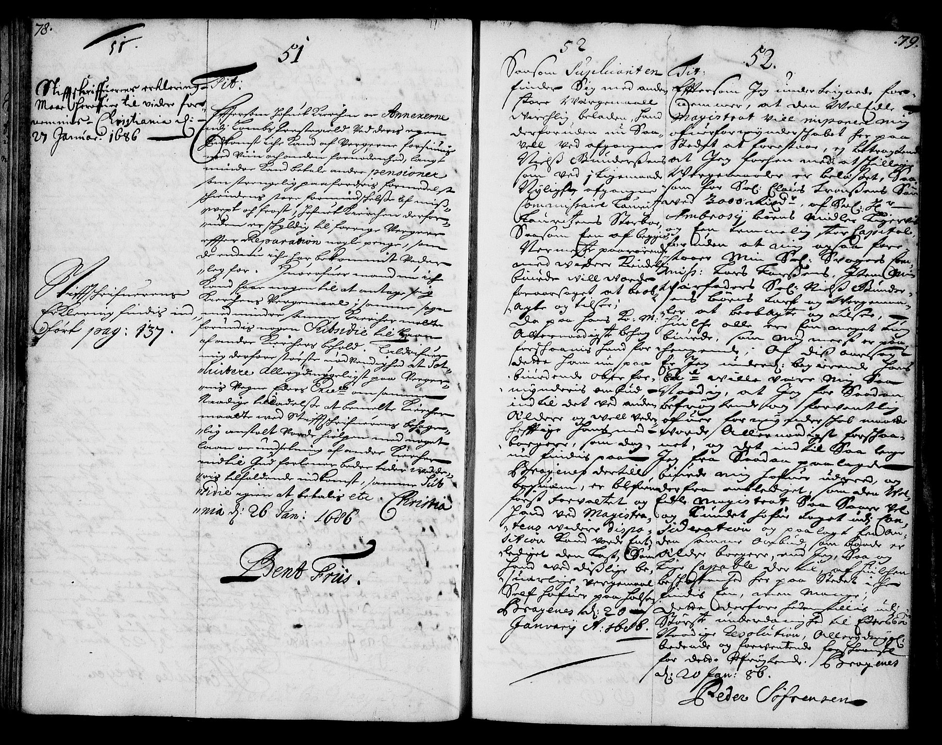 Stattholderembetet 1572-1771, RA/EA-2870/Ae/L0002: Supplikasjons- og resolusjonsprotokoll, 1686, p. 78-79