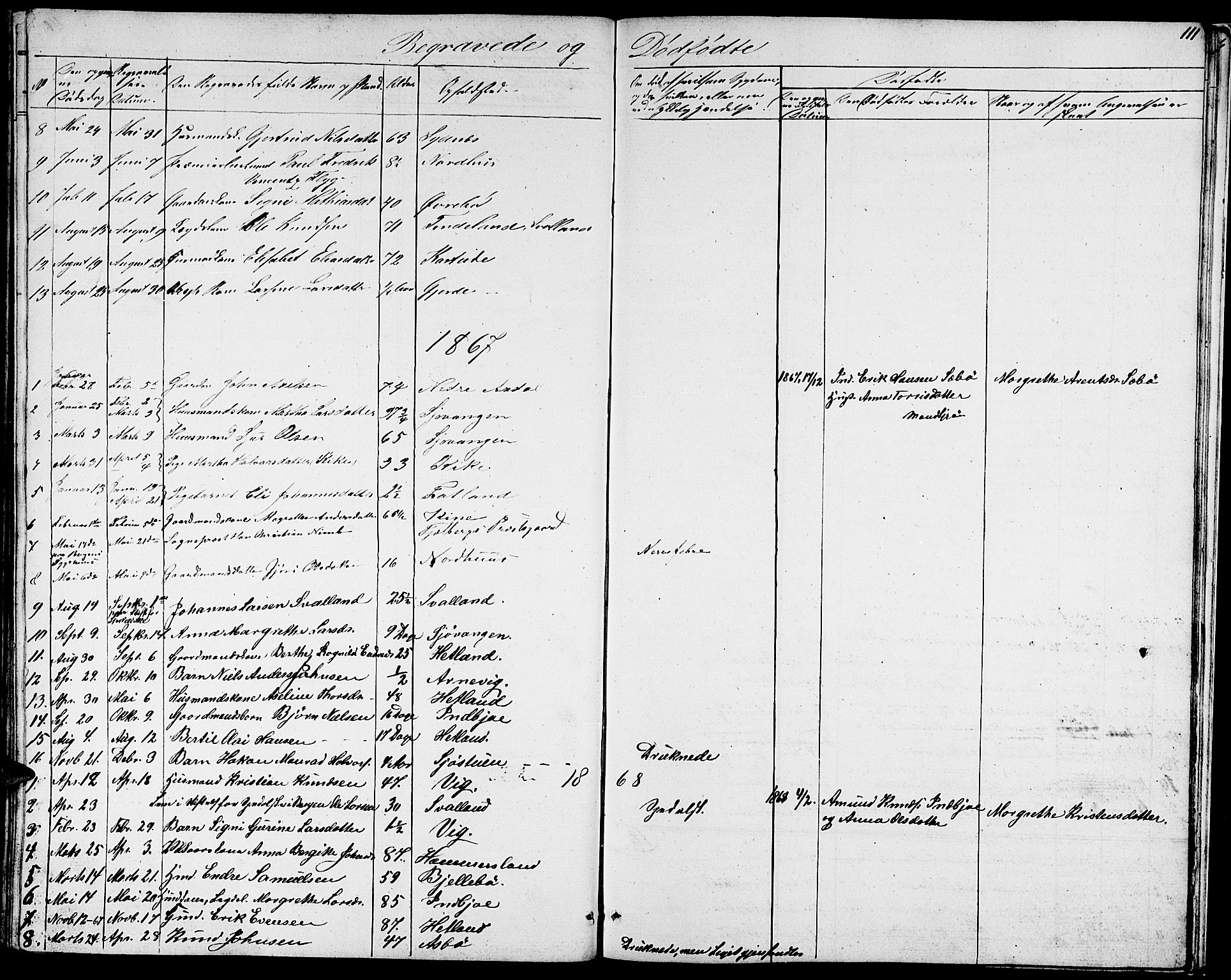 Fjelberg sokneprestembete, AV/SAB-A-75201/H/Hab: Parish register (copy) no. A 3, 1865-1887, p. 111