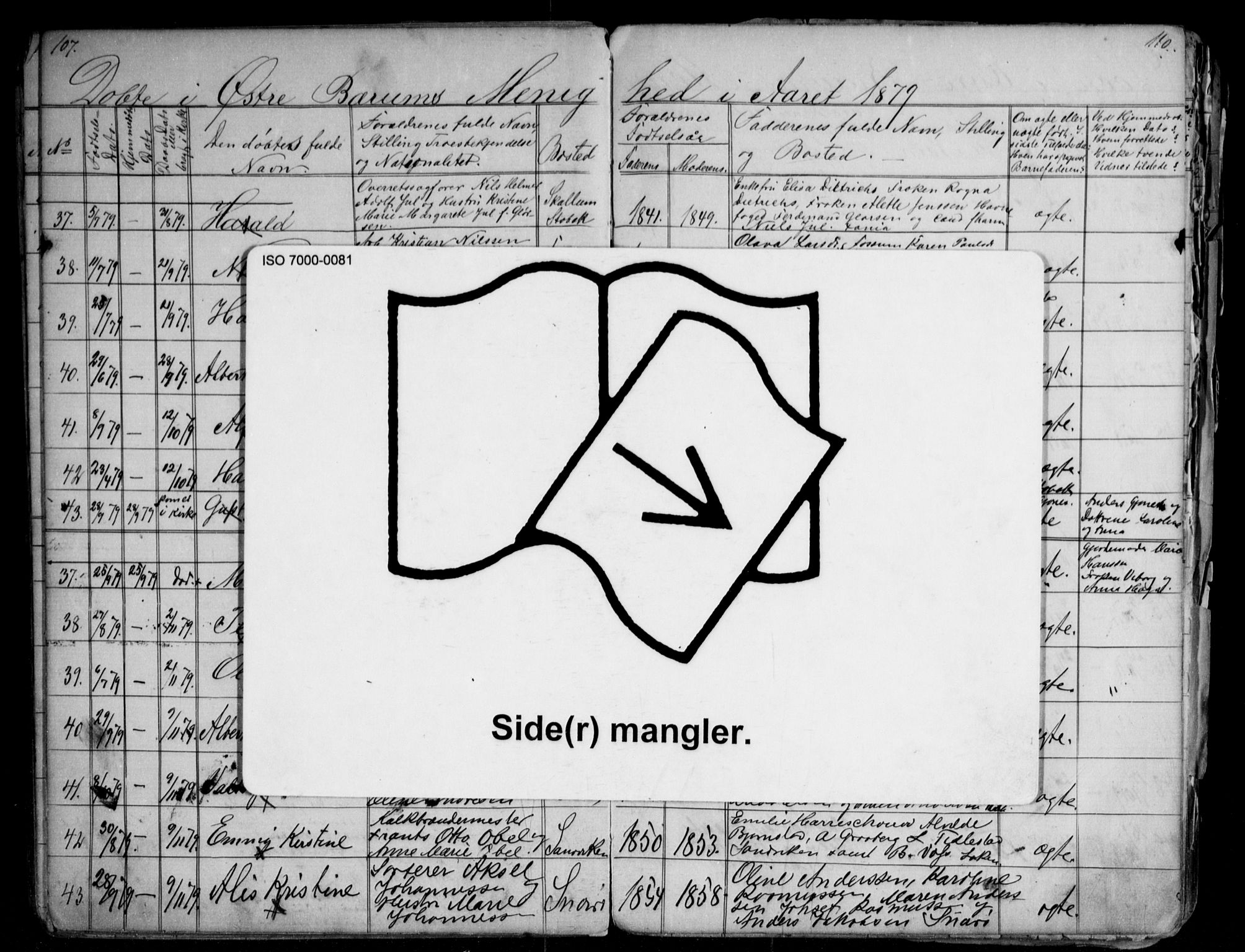 Asker prestekontor Kirkebøker, AV/SAO-A-10256a/G/Gc/L0002: Parish register (copy) no. III 2, 1874-1883, p. 107-108
