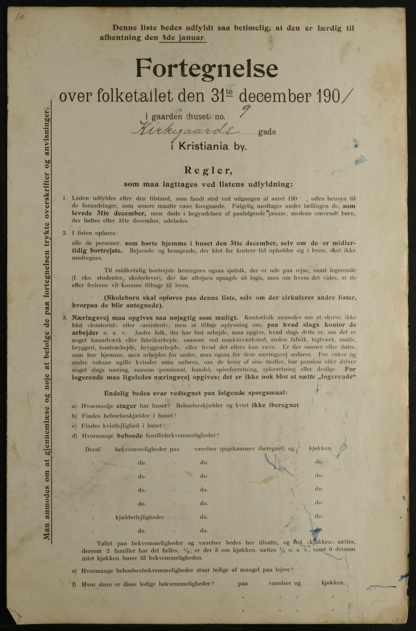 OBA, Municipal Census 1901 for Kristiania, 1901, p. 7911