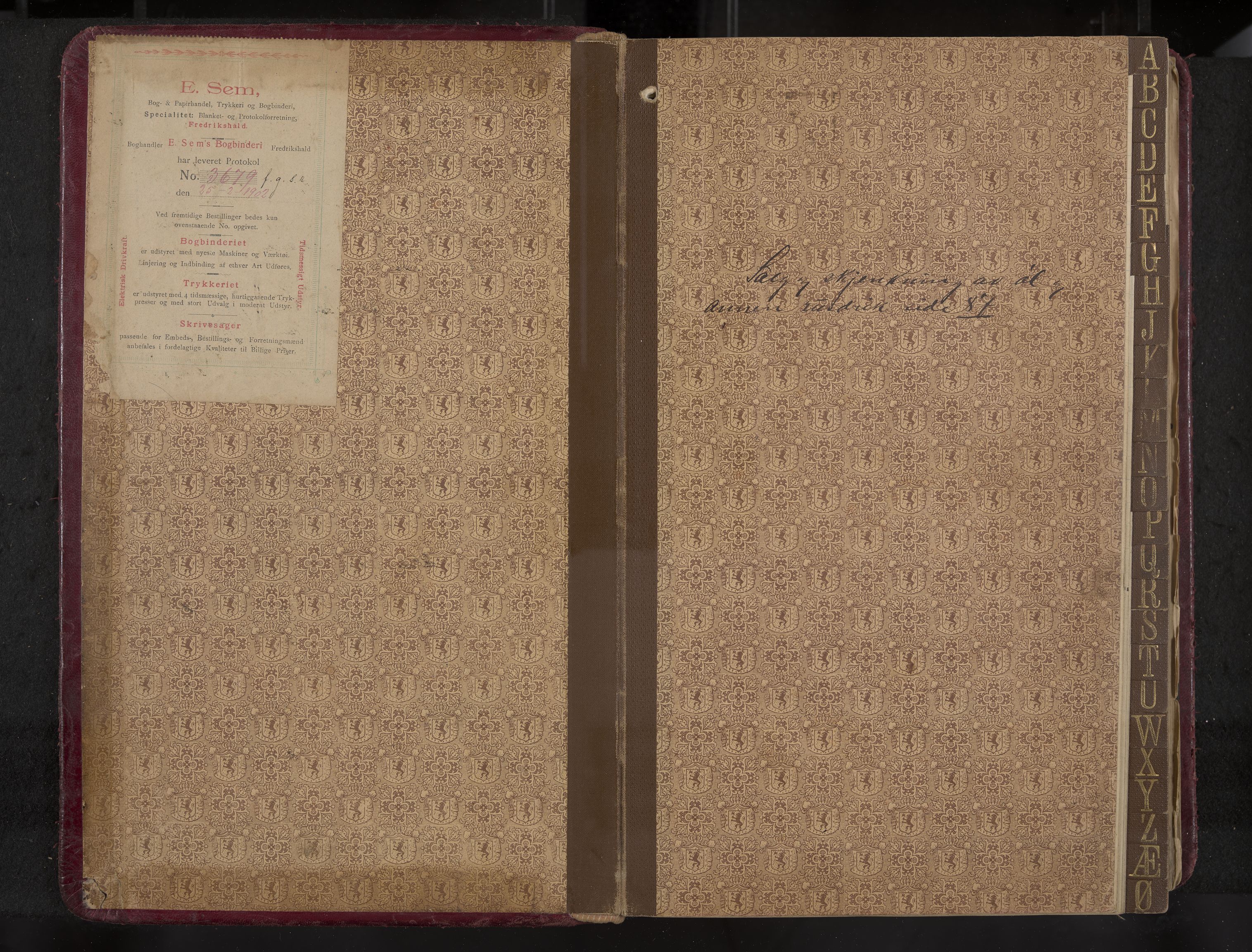 Ytre Sandsvær formannskap og sentraladministrasjon, IKAK/0629021/A/Aa/L0001: Møtebok med register, 1902-1919