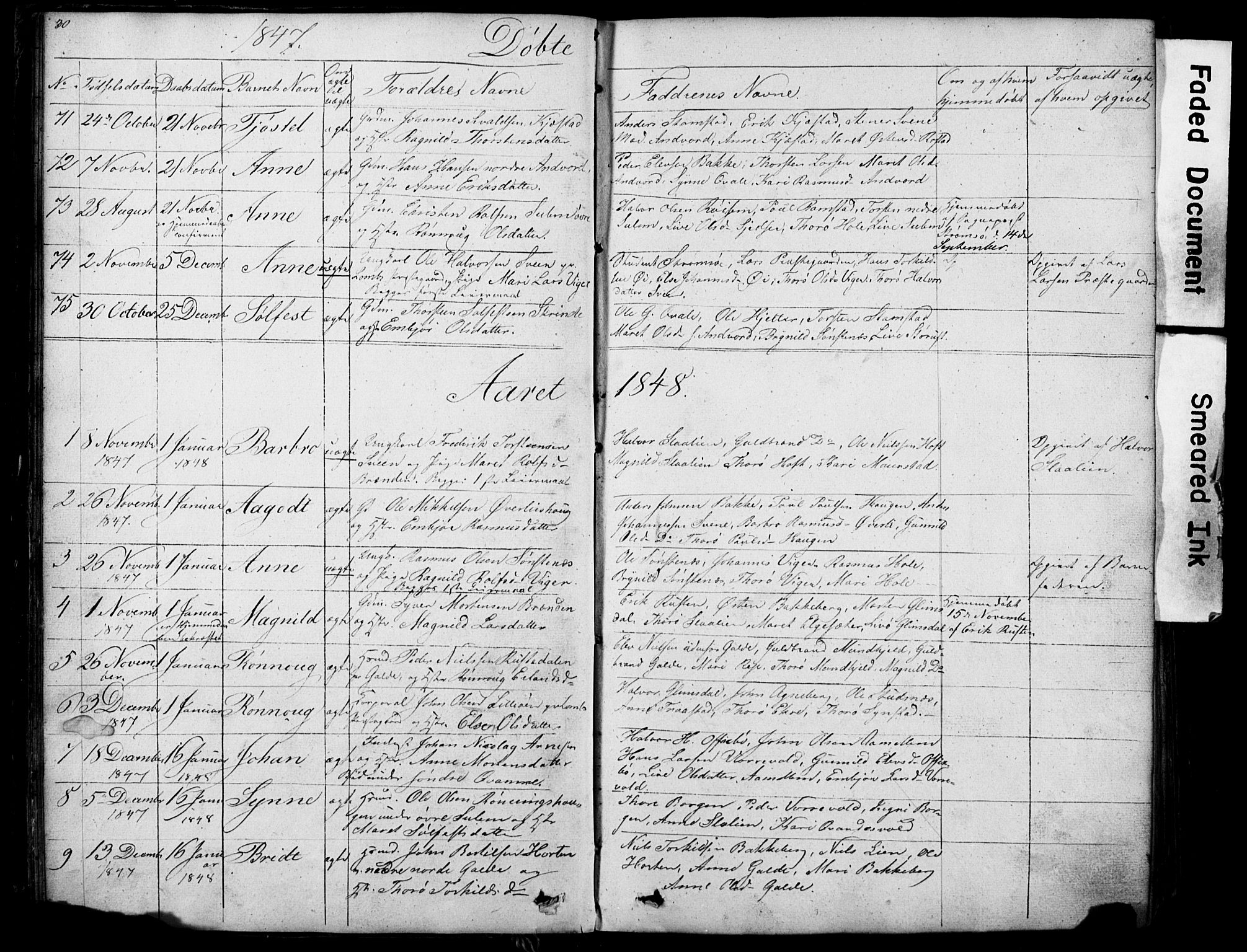 Lom prestekontor, SAH/PREST-070/L/L0012: Parish register (copy) no. 12, 1845-1873, p. 30-31