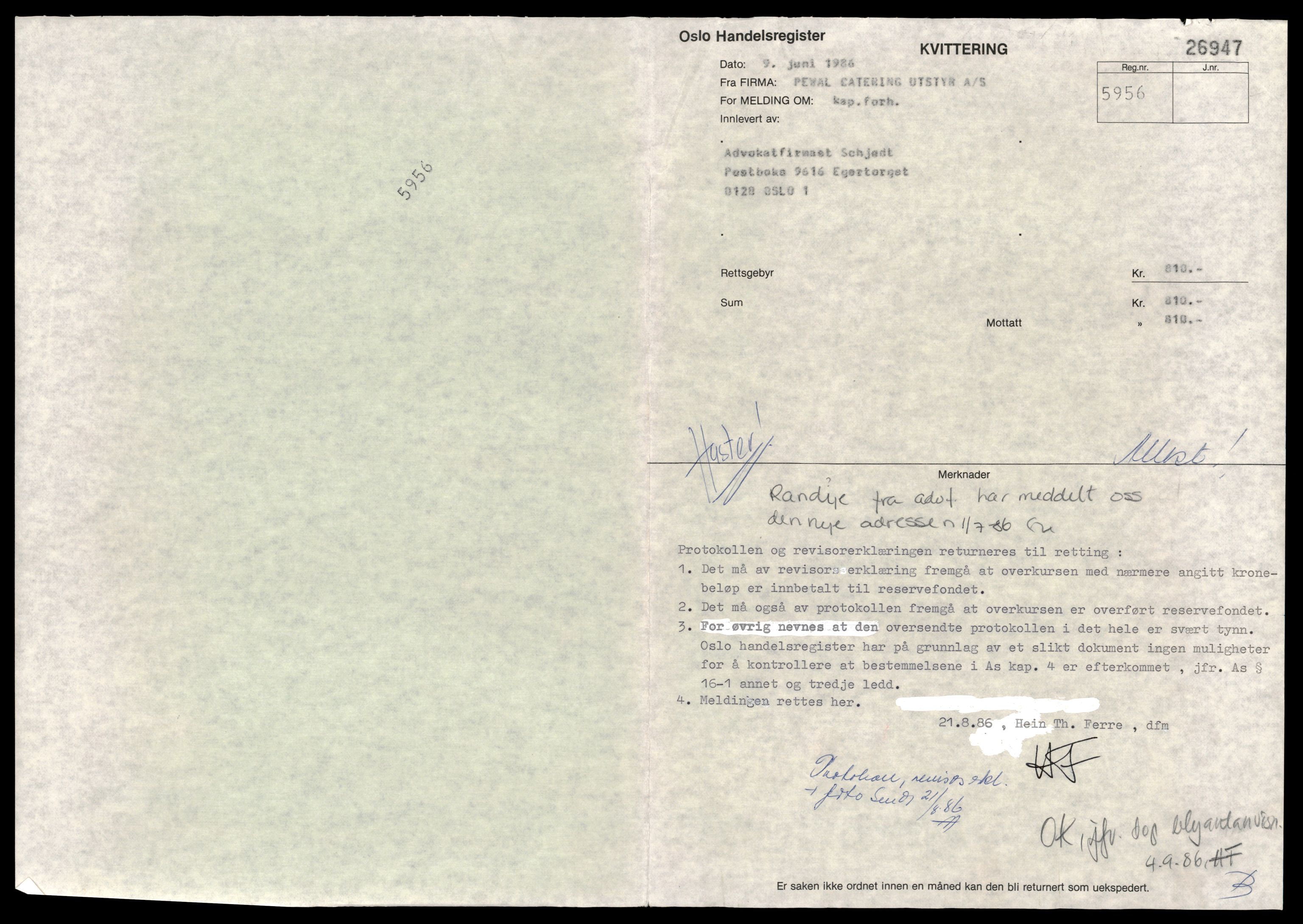 Oslo byfogd, Handelsregisteret, AV/SAT-A-10867/G/Gb/Gba/L0157: Aksjeselskap, Pew-Pla, 1944-1990