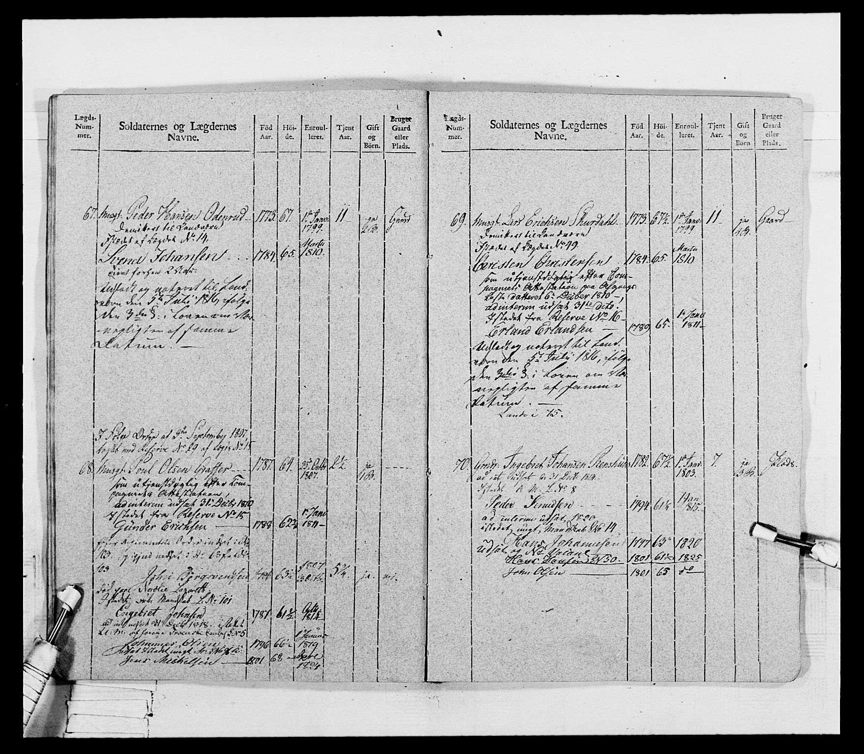 Generalitets- og kommissariatskollegiet, Det kongelige norske kommissariatskollegium, AV/RA-EA-5420/E/Eh/L0069: Opplandske gevorbne infanteriregiment, 1810-1818, p. 127