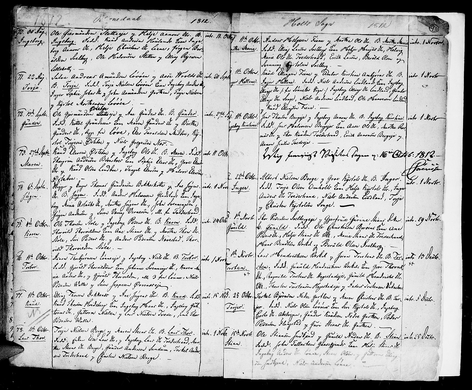 Holt sokneprestkontor, SAK/1111-0021/F/Fa/L0004: Parish register (official) no. A 4, 1799-1813, p. 90