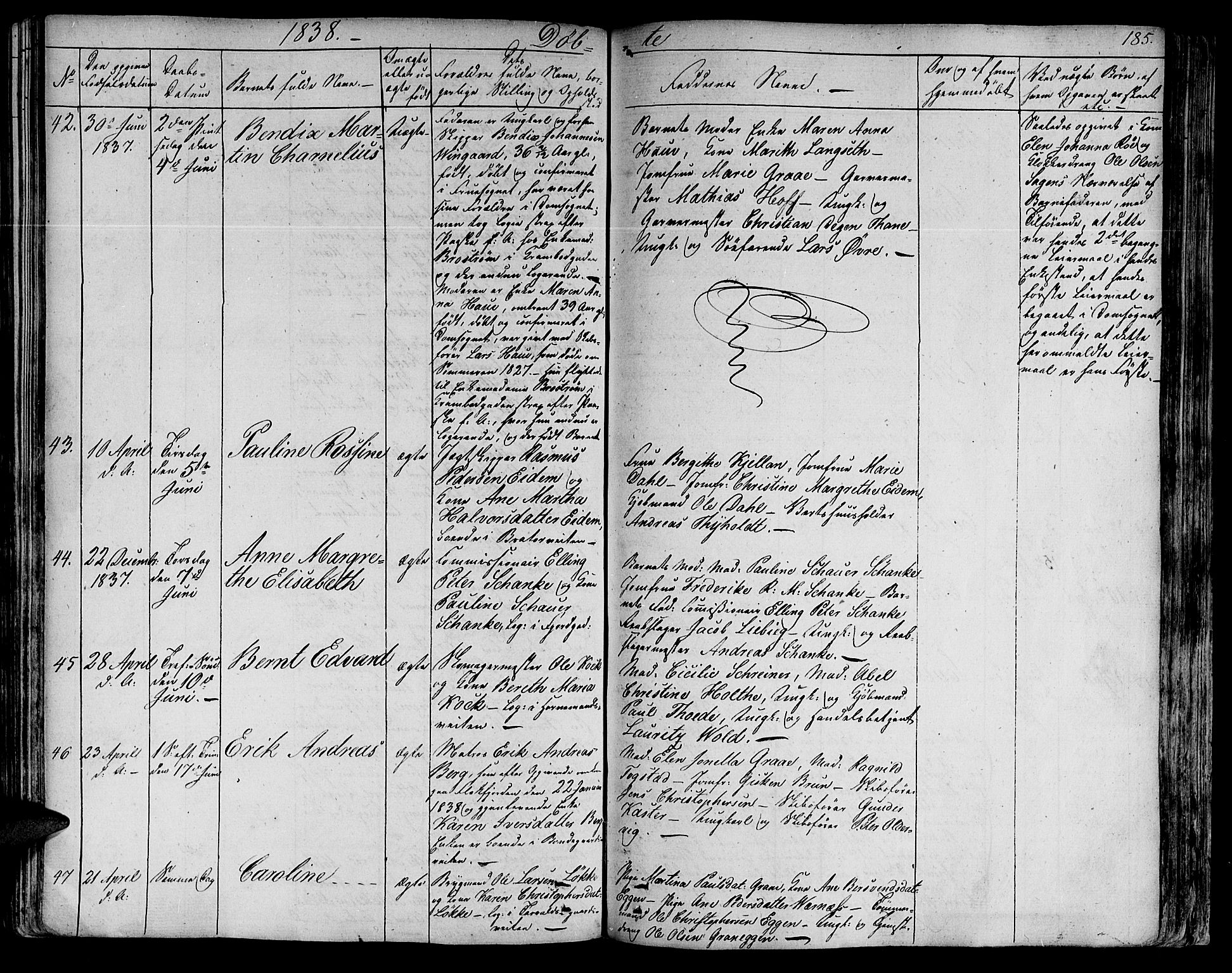 Ministerialprotokoller, klokkerbøker og fødselsregistre - Sør-Trøndelag, AV/SAT-A-1456/602/L0108: Parish register (official) no. 602A06, 1821-1839, p. 185