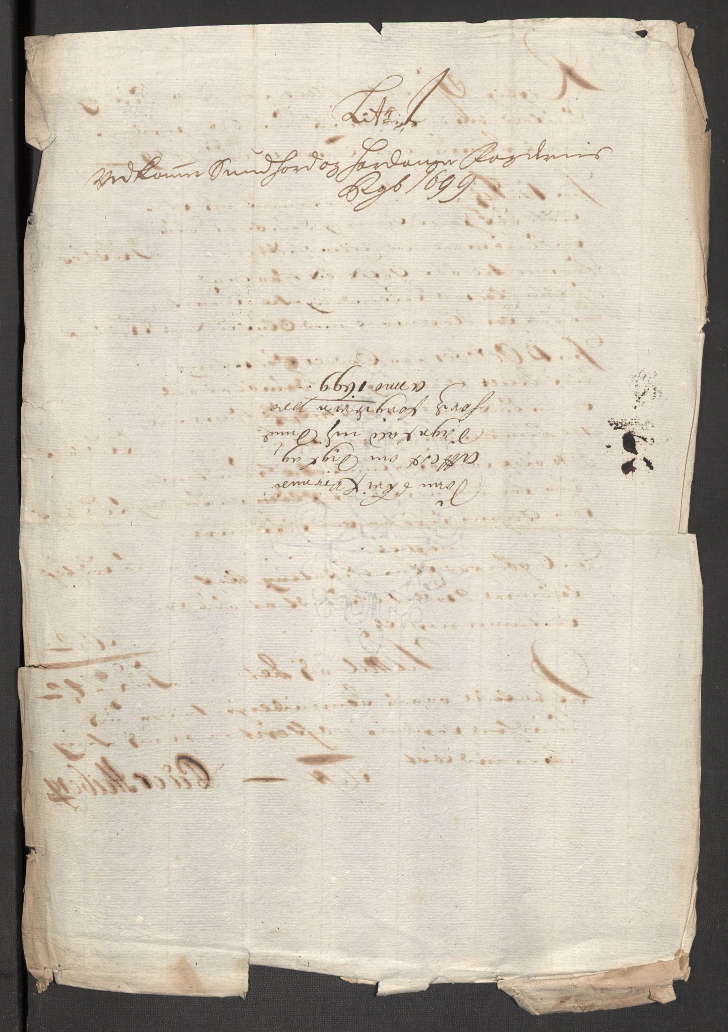 Rentekammeret inntil 1814, Reviderte regnskaper, Fogderegnskap, AV/RA-EA-4092/R48/L2978: Fogderegnskap Sunnhordland og Hardanger, 1699, p. 183