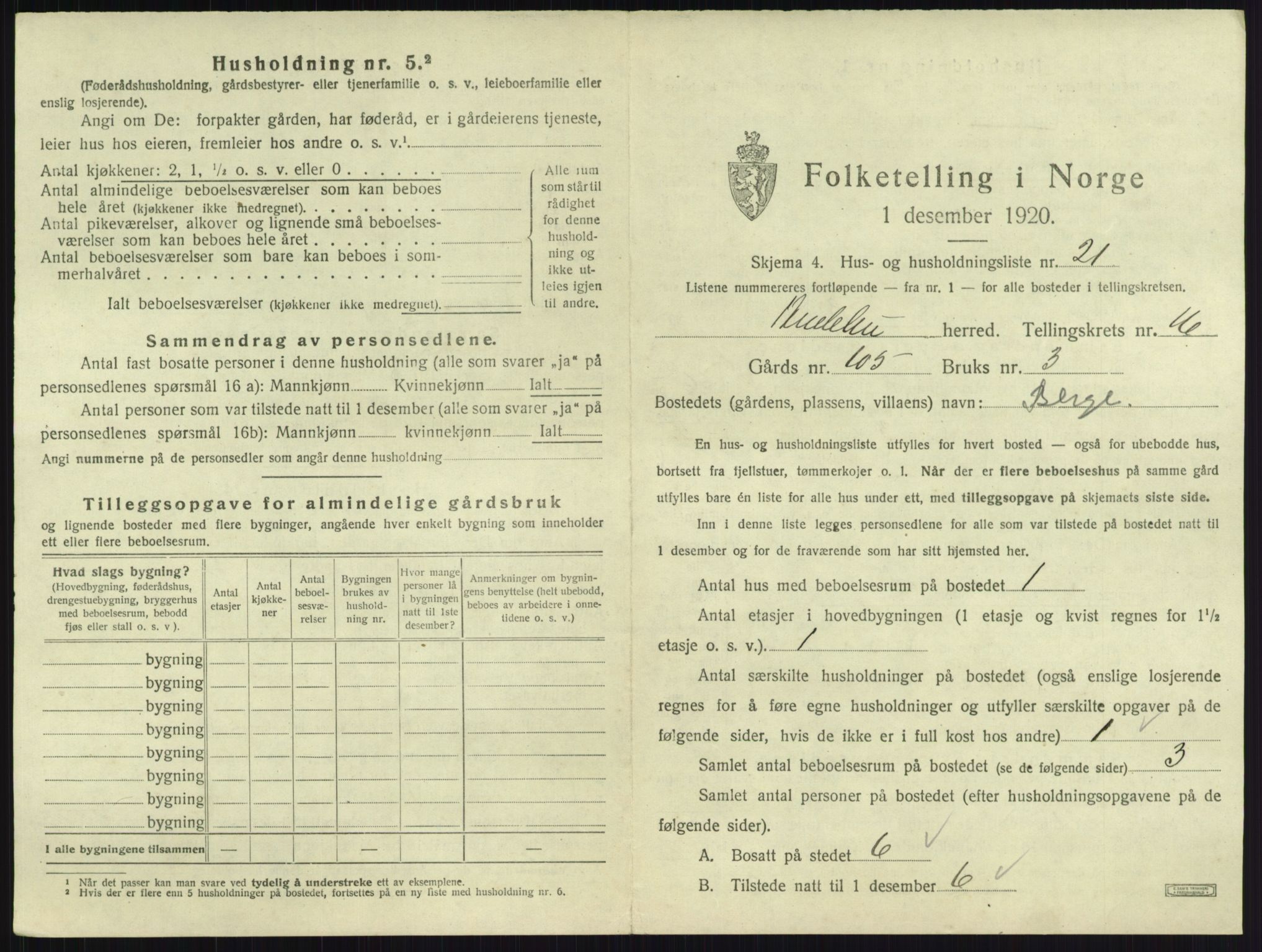 SAKO, 1920 census for Andebu, 1920, p. 912