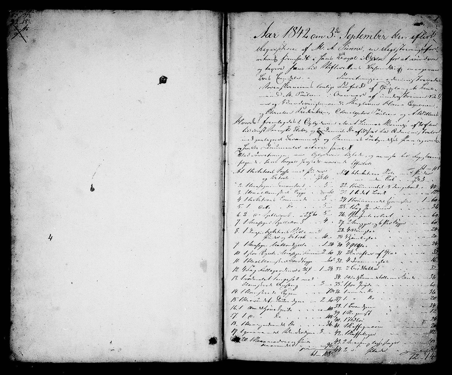 Aker sorenskriveri, AV/SAO-A-10895/H/Hc/Hca/L0002: Skifteregistreringsprotokoll, 1842-1858, p. 0b-1a