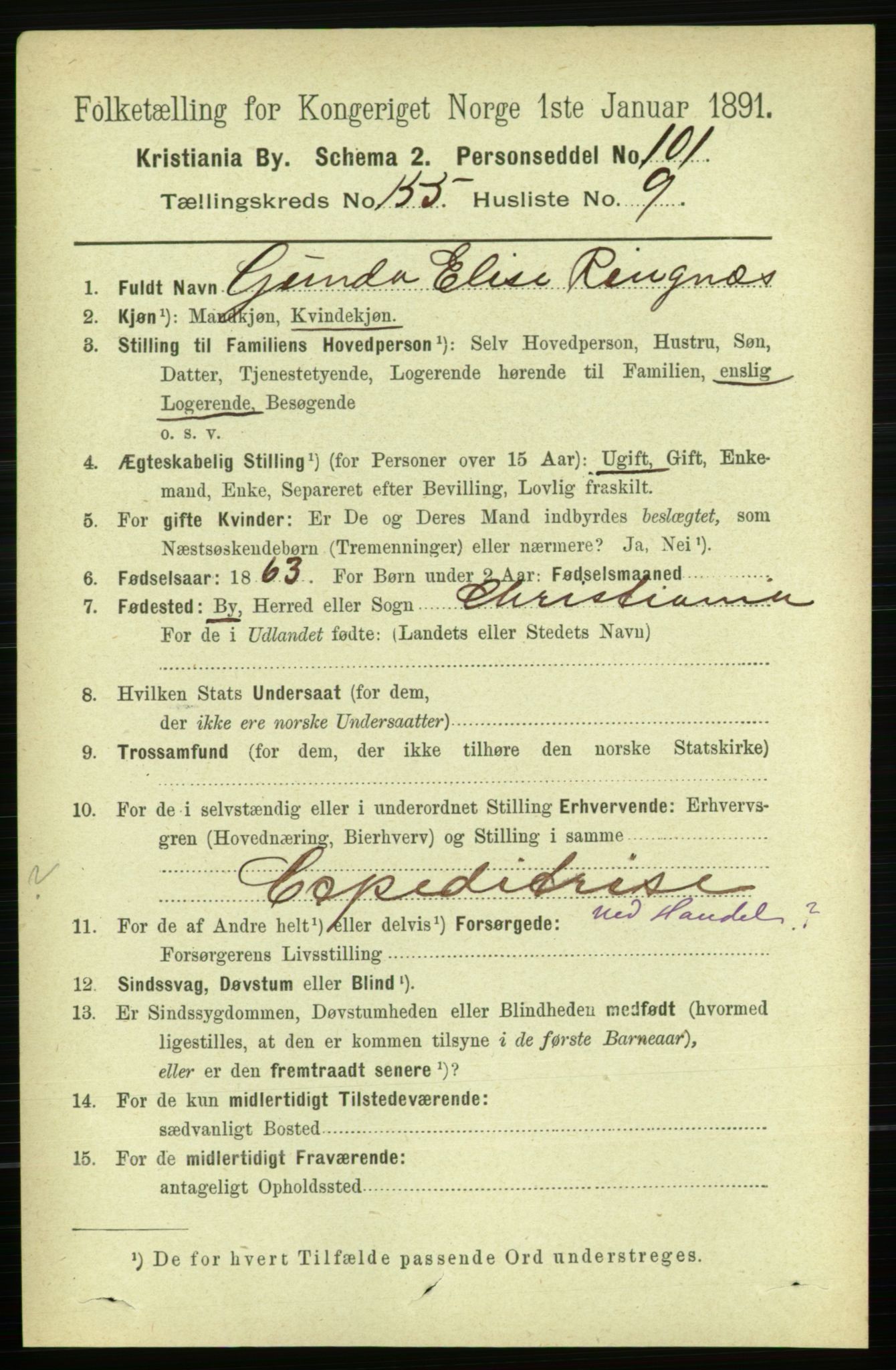 RA, 1891 census for 0301 Kristiania, 1891, p. 88407