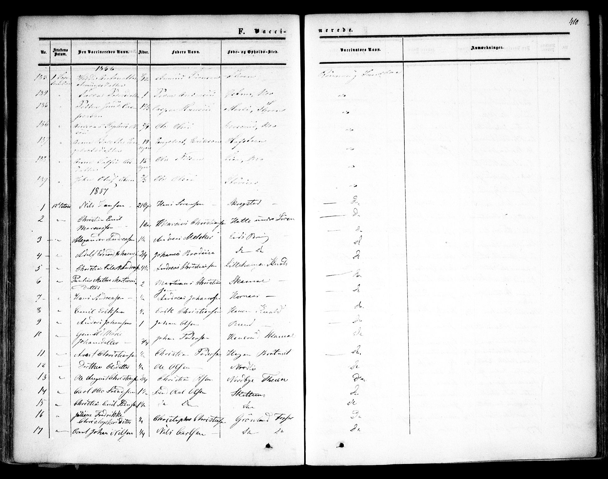 Høland prestekontor Kirkebøker, SAO/A-10346a/F/Fa/L0010: Parish register (official) no. I 10, 1854-1861, p. 410