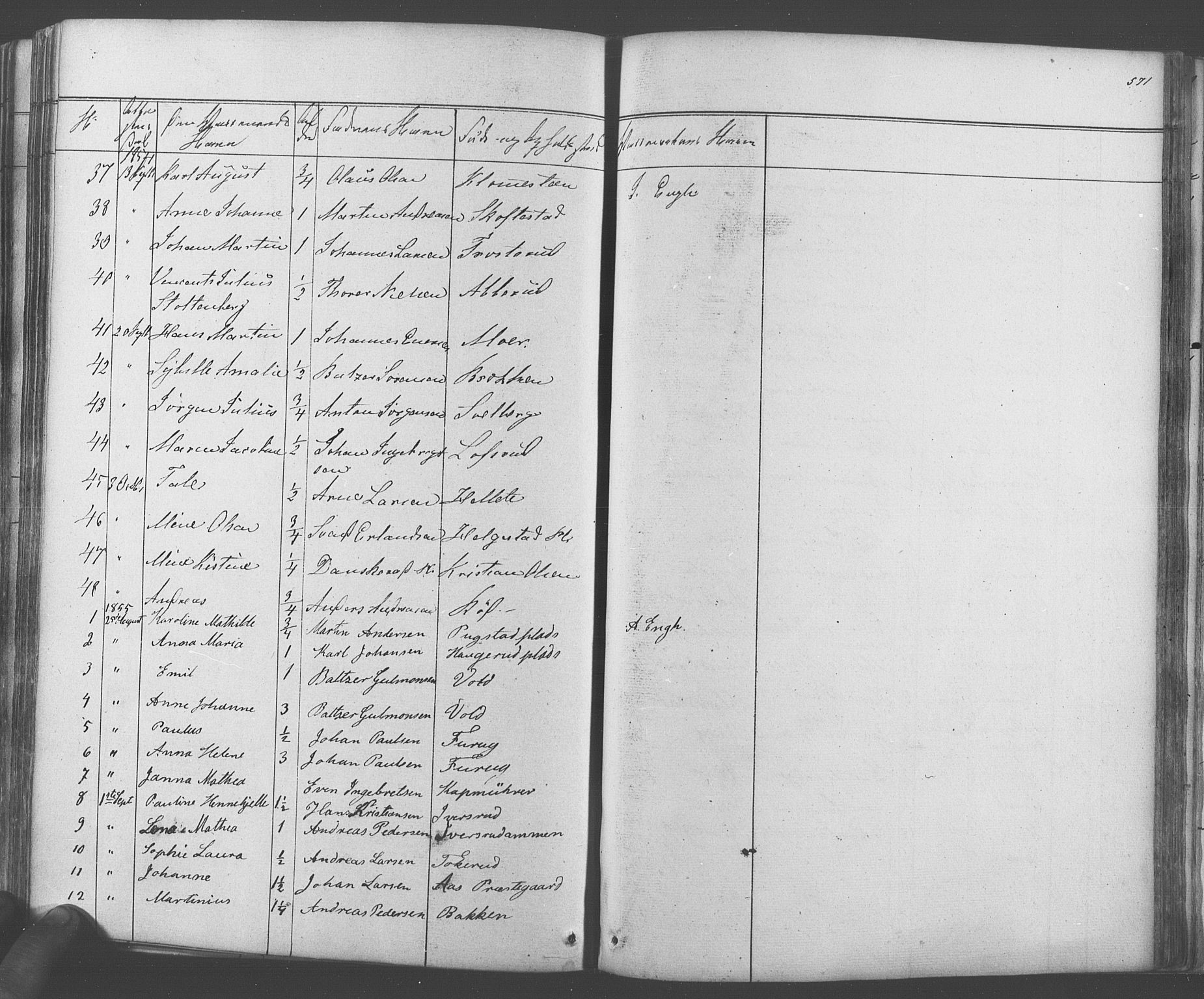 Ås prestekontor Kirkebøker, AV/SAO-A-10894/F/Fa/L0006: Parish register (official) no. I 6, 1841-1853, p. 570-571