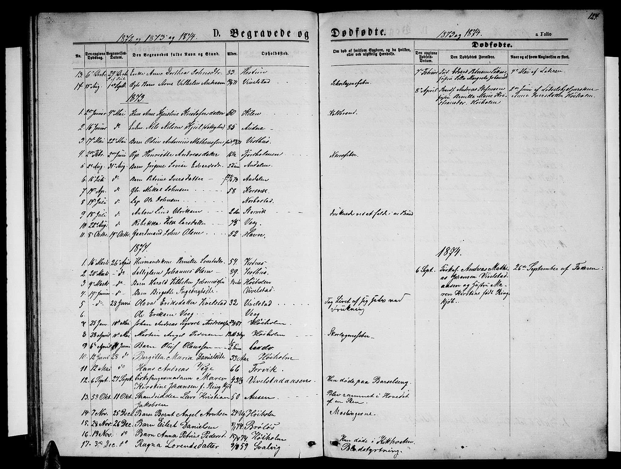Ministerialprotokoller, klokkerbøker og fødselsregistre - Nordland, SAT/A-1459/819/L0276: Parish register (copy) no. 819C02, 1869-1887, p. 124