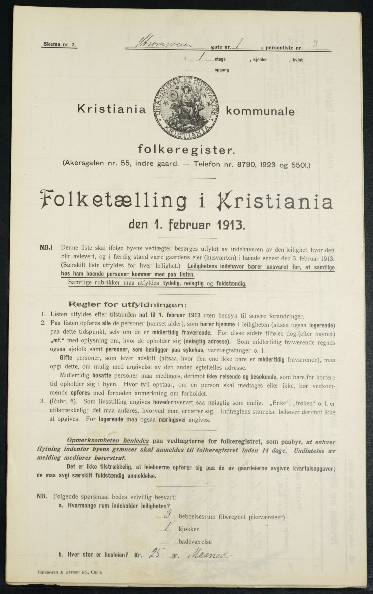 OBA, Municipal Census 1913 for Kristiania, 1913, p. 104037