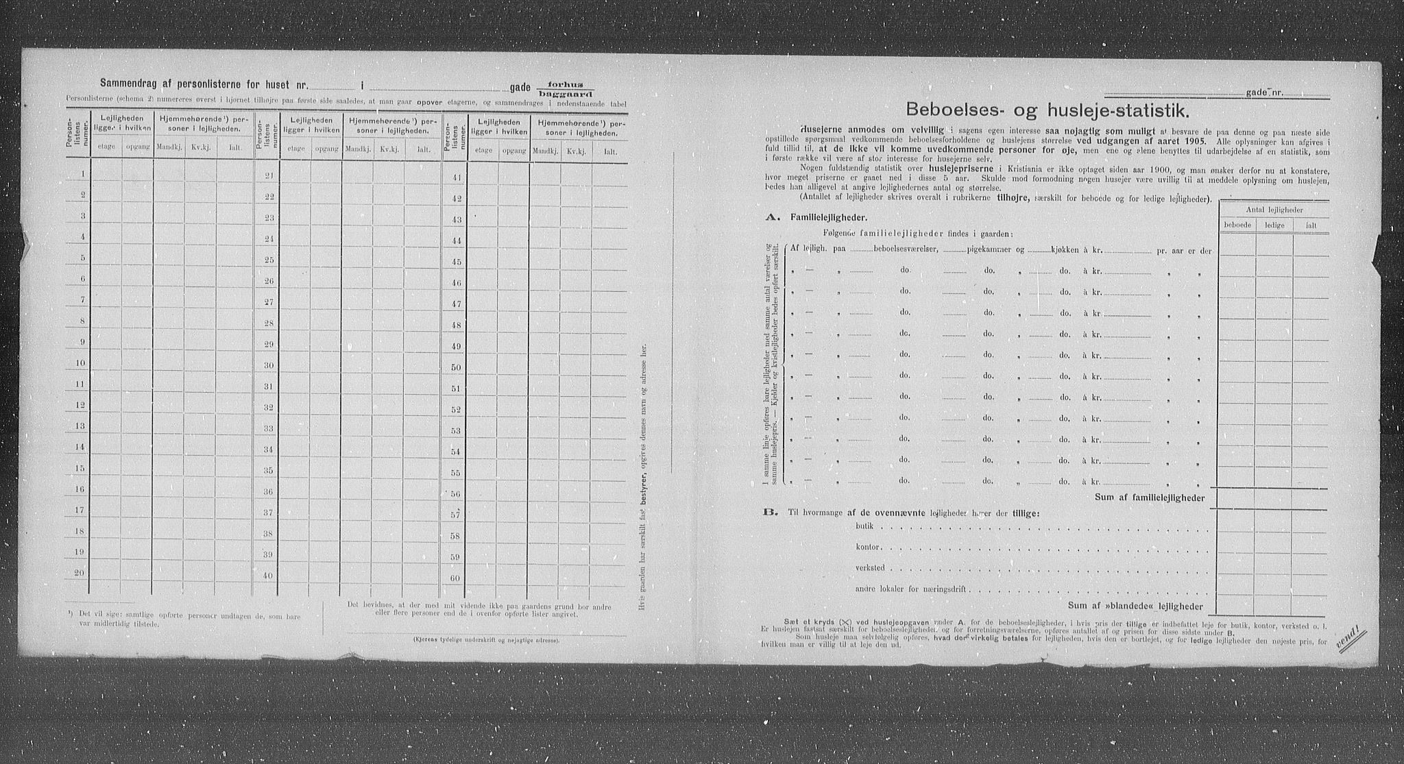 OBA, Municipal Census 1905 for Kristiania, 1905, p. 10490