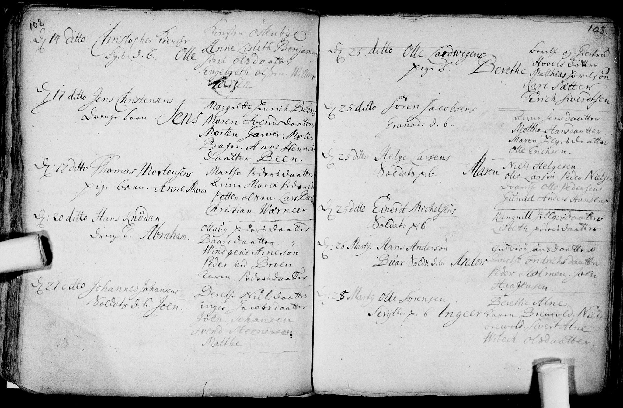 Aker prestekontor kirkebøker, AV/SAO-A-10861/F/L0002: Parish register (official) no. 2, 1714-1720, p. 102-103