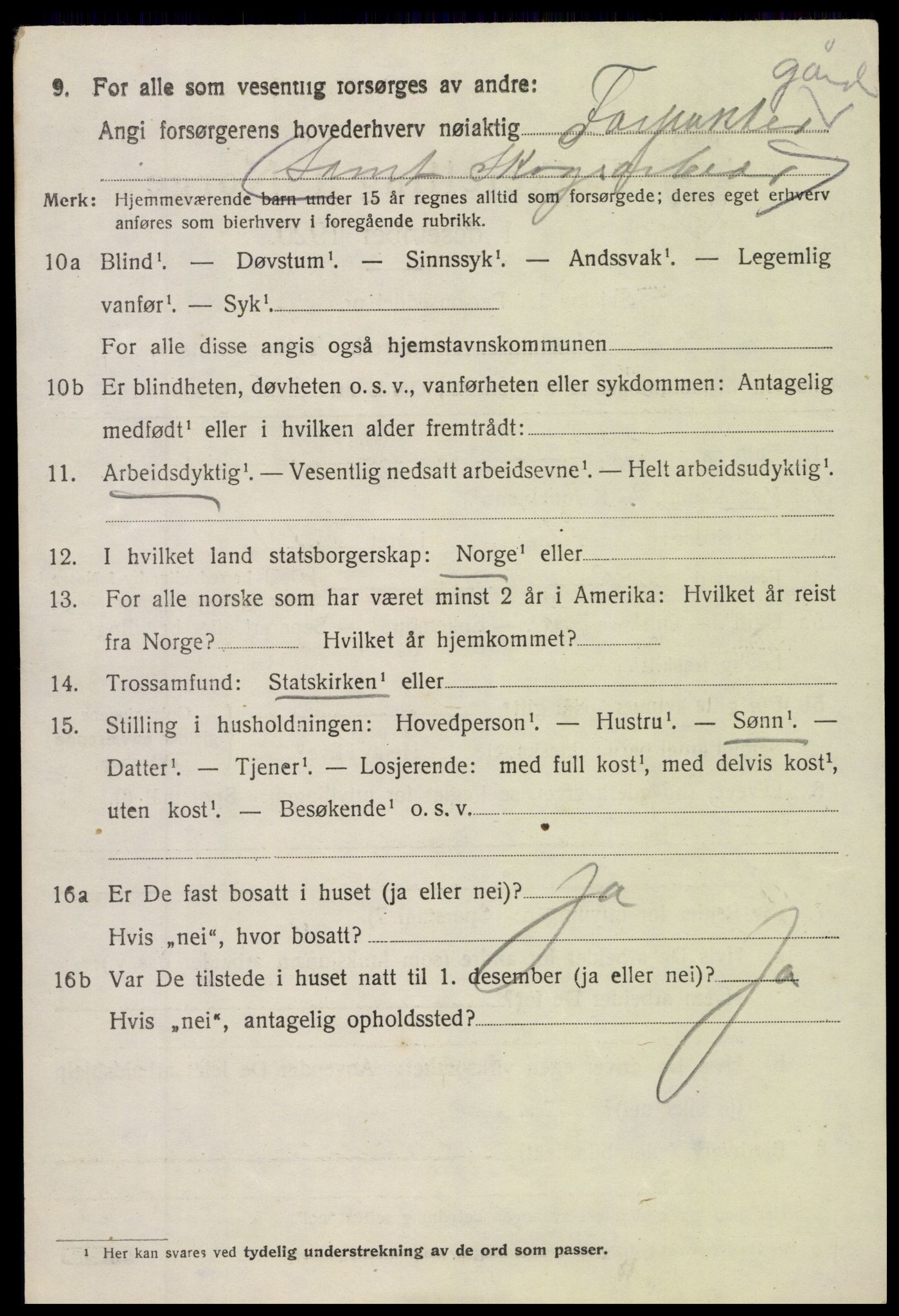 SAH, 1920 census for Torpa, 1920, p. 1658