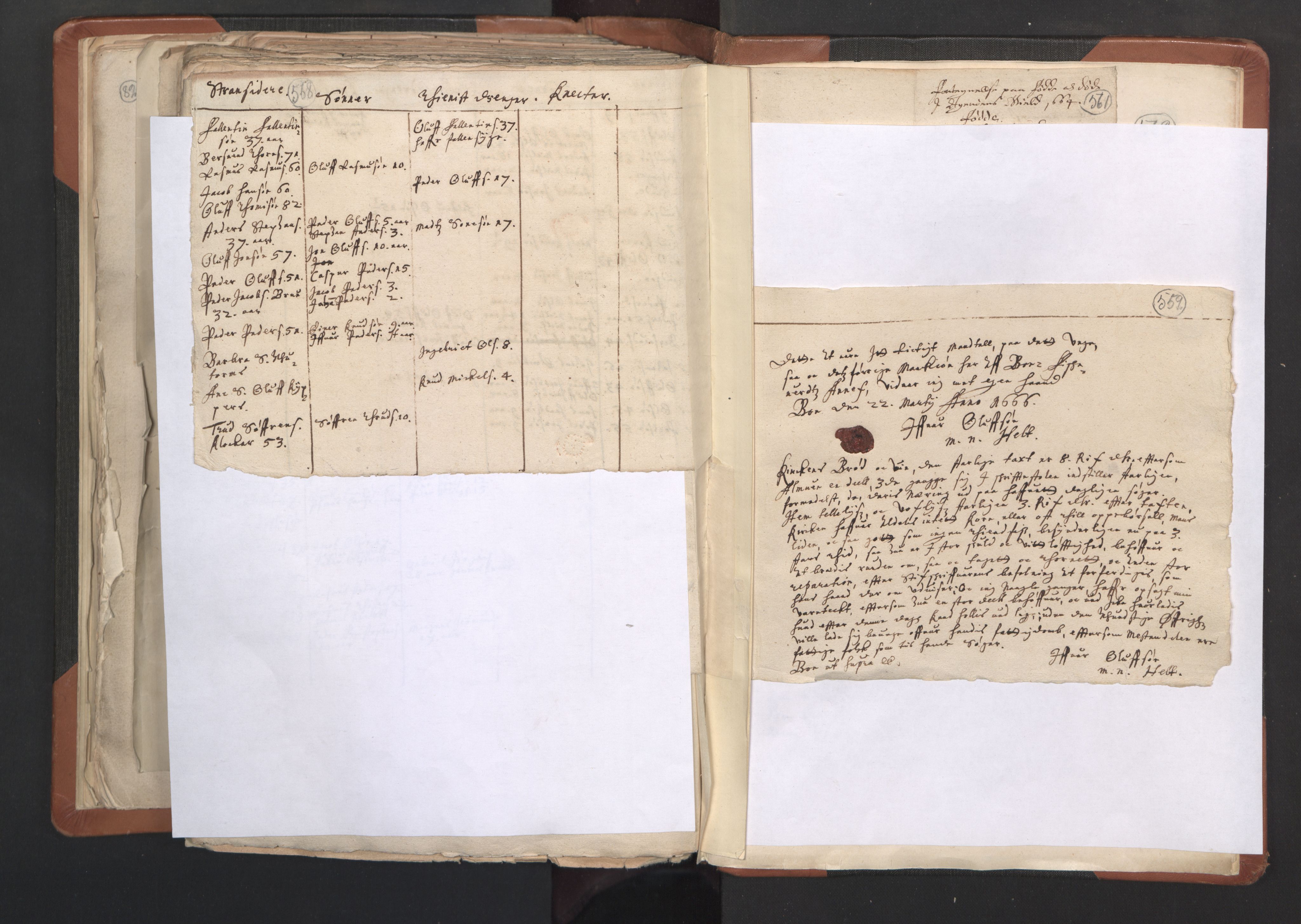 RA, Vicar's Census 1664-1666, no. 27: Romsdal deanery, 1664-1666, p. 558-559