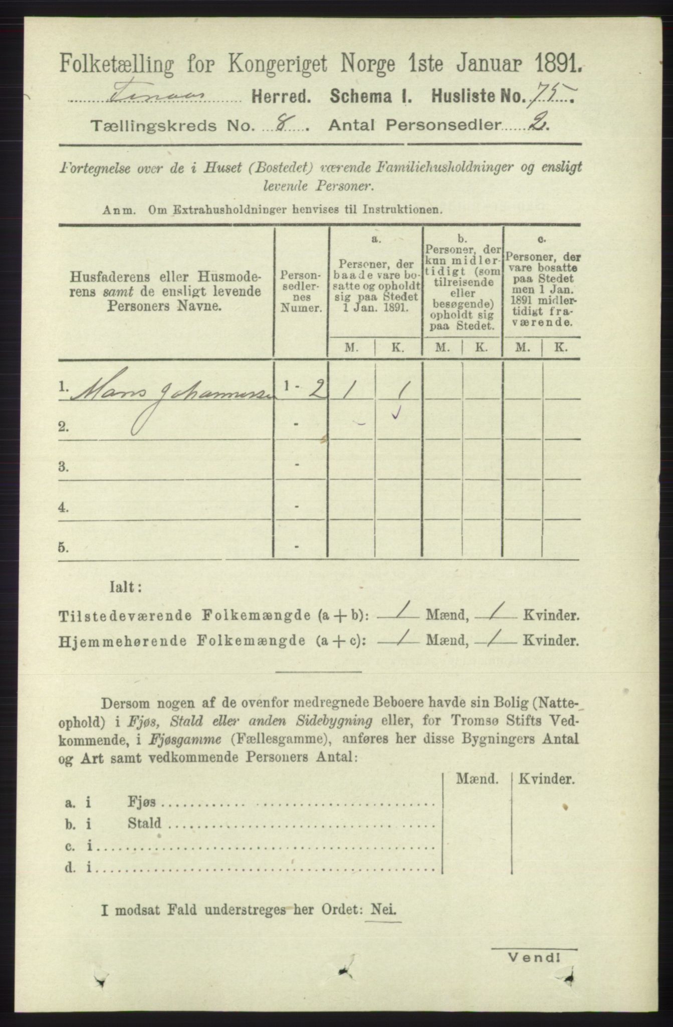 RA, 1891 census for 1218 Finnås, 1891, p. 3369