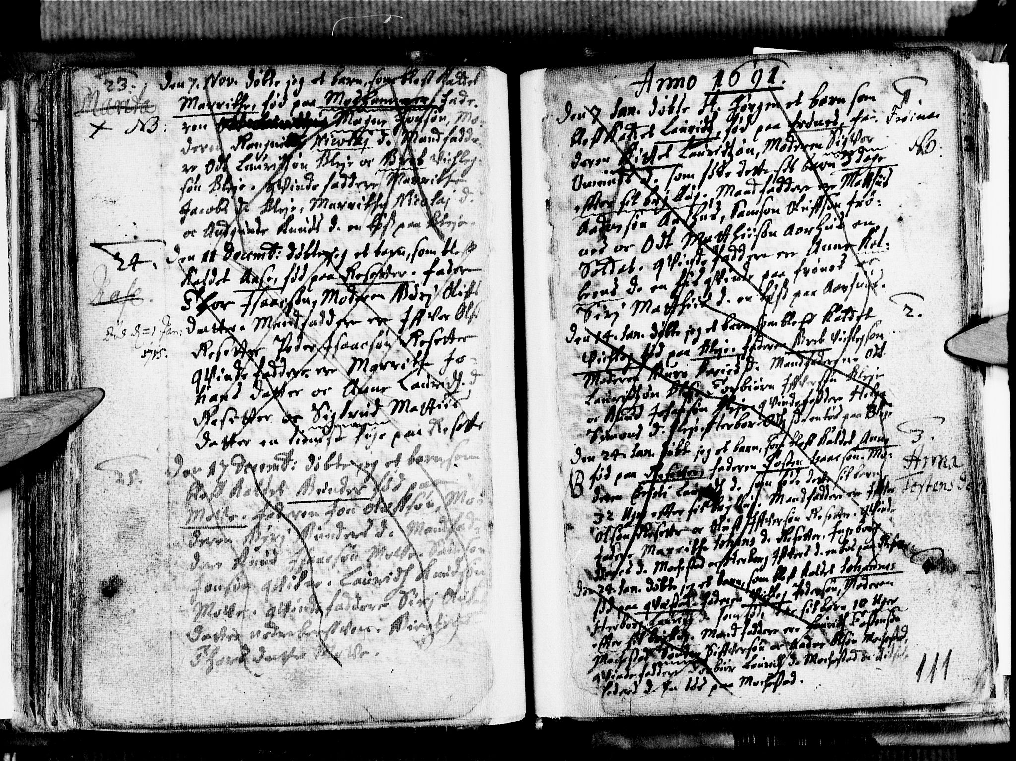 Ullensvang sokneprestembete, AV/SAB-A-78701/H/Haa: Parish register (official) no. A 1 /1, 1669-1718, p. 111