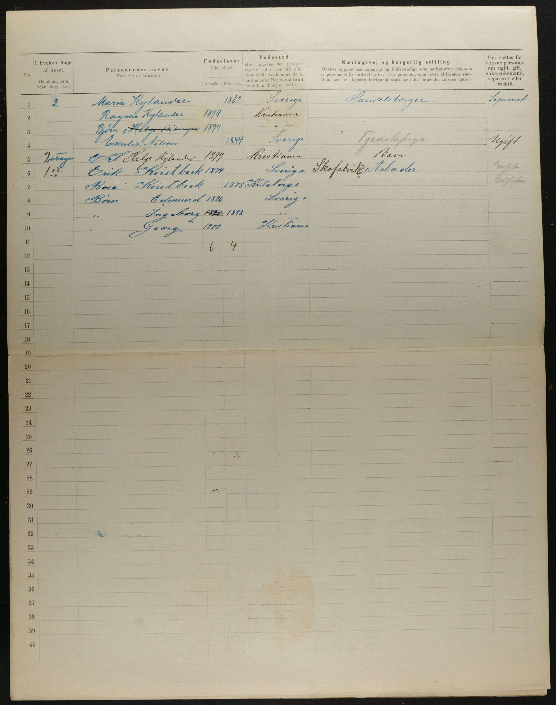 OBA, Municipal Census 1901 for Kristiania, 1901, p. 3553