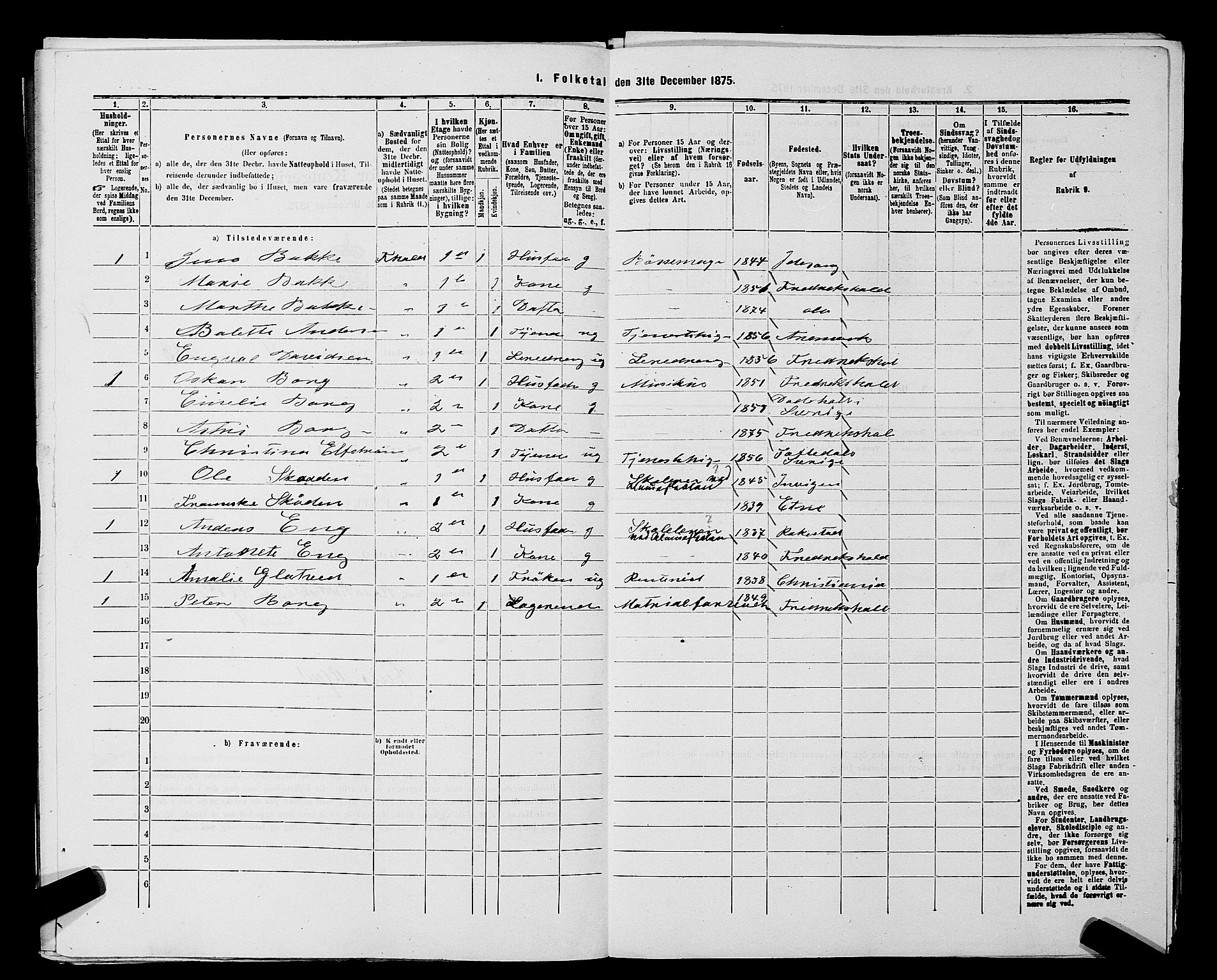 RA, 1875 census for 0101P Fredrikshald, 1875, p. 940