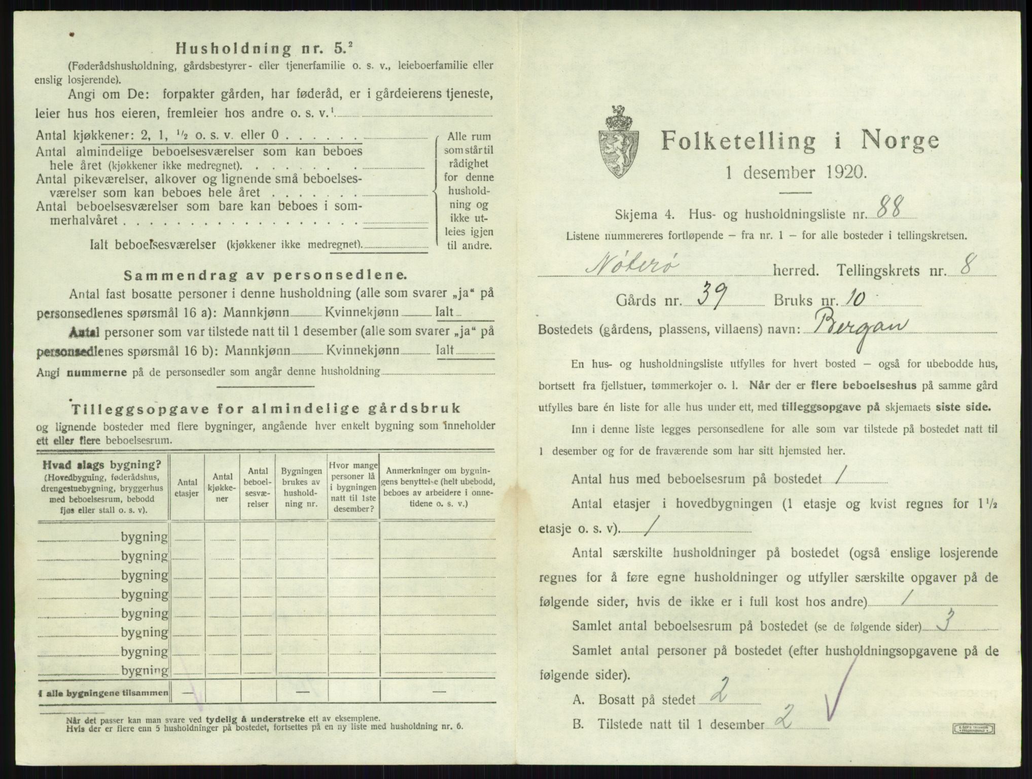 SAKO, 1920 census for Nøtterøy, 1920, p. 1677