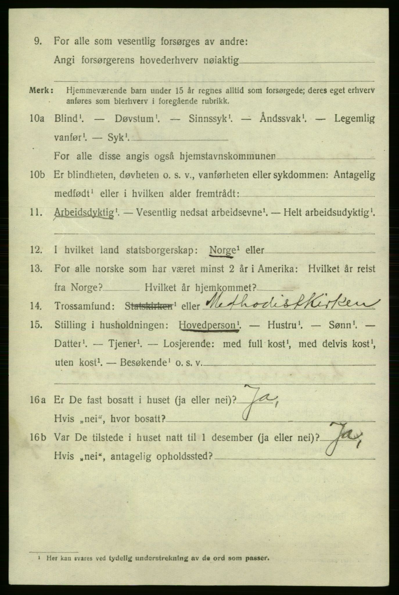 SAO, 1920 census for Fredrikshald, 1920, p. 16199