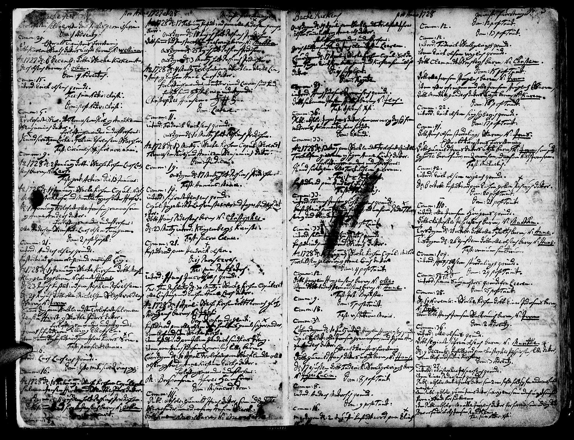 Ministerialprotokoller, klokkerbøker og fødselsregistre - Sør-Trøndelag, SAT/A-1456/606/L0276: Parish register (official) no. 606A01 /2, 1727-1779, p. 2-3