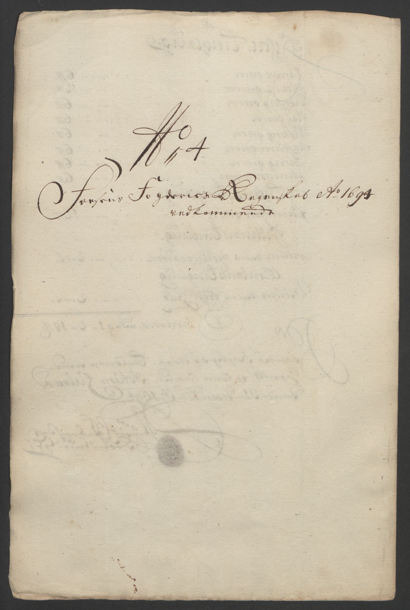 Rentekammeret inntil 1814, Reviderte regnskaper, Fogderegnskap, AV/RA-EA-4092/R57/L3850: Fogderegnskap Fosen, 1694, p. 87