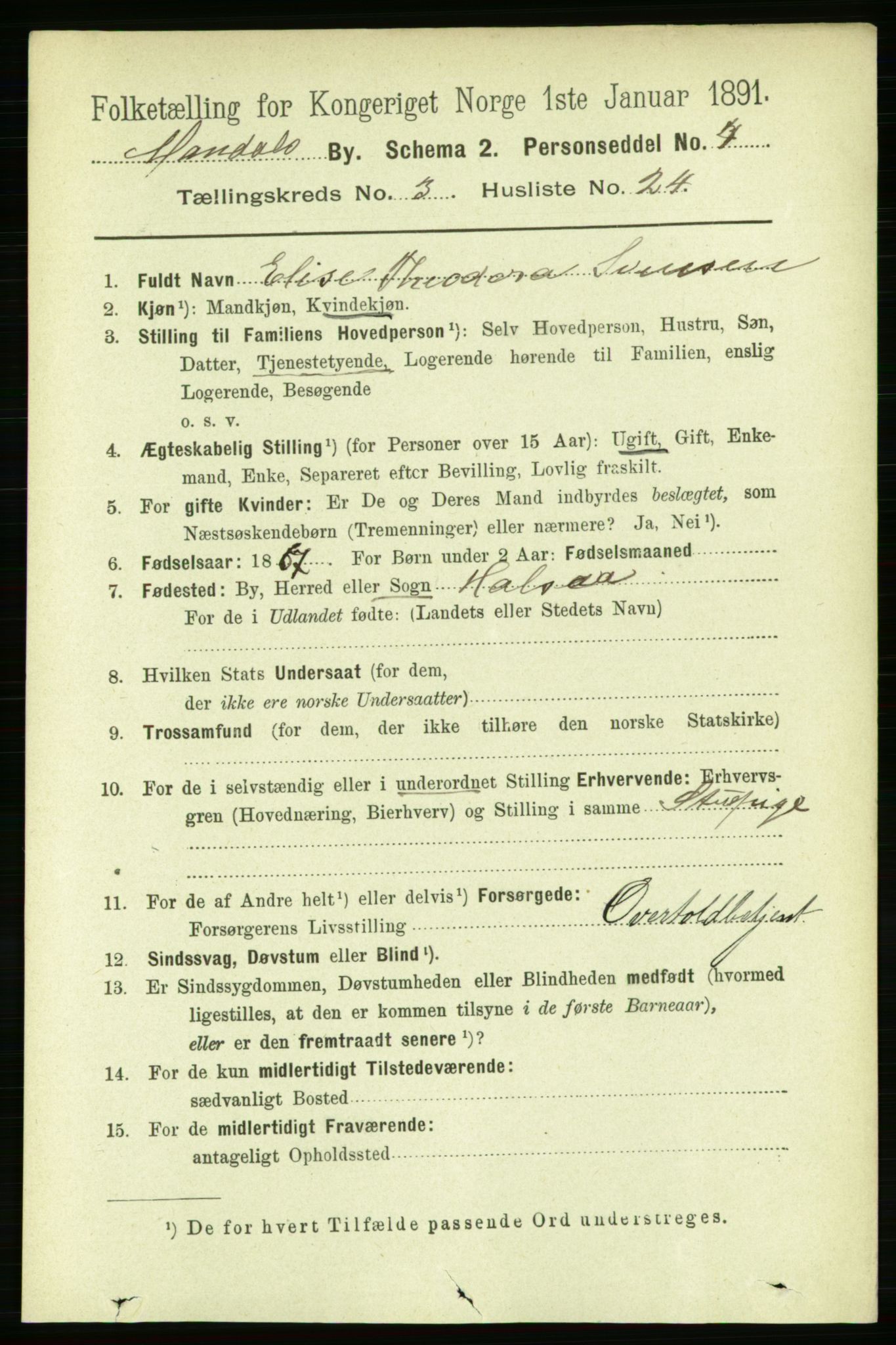 RA, 1891 census for 1002 Mandal, 1891, p. 1783