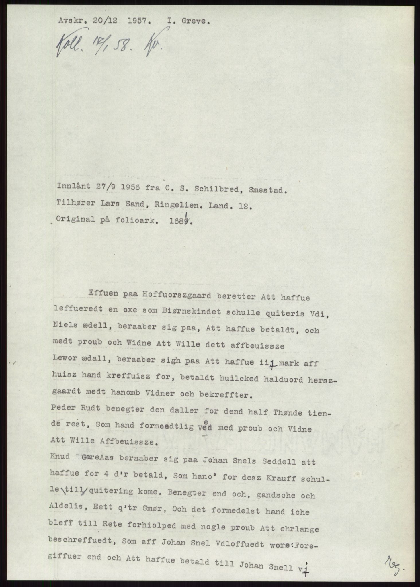 Samlinger til kildeutgivelse, Diplomavskriftsamlingen, AV/RA-EA-4053/H/Ha, p. 3362